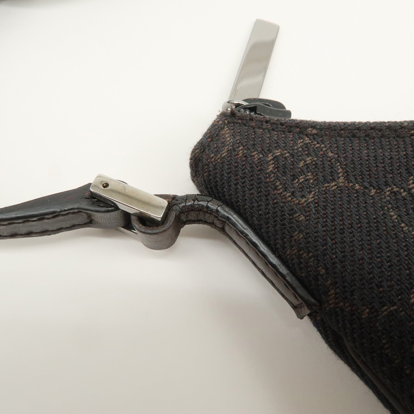 GUCCI GG Canvas Leather Hand Bag Shoulder Bag Black 32160