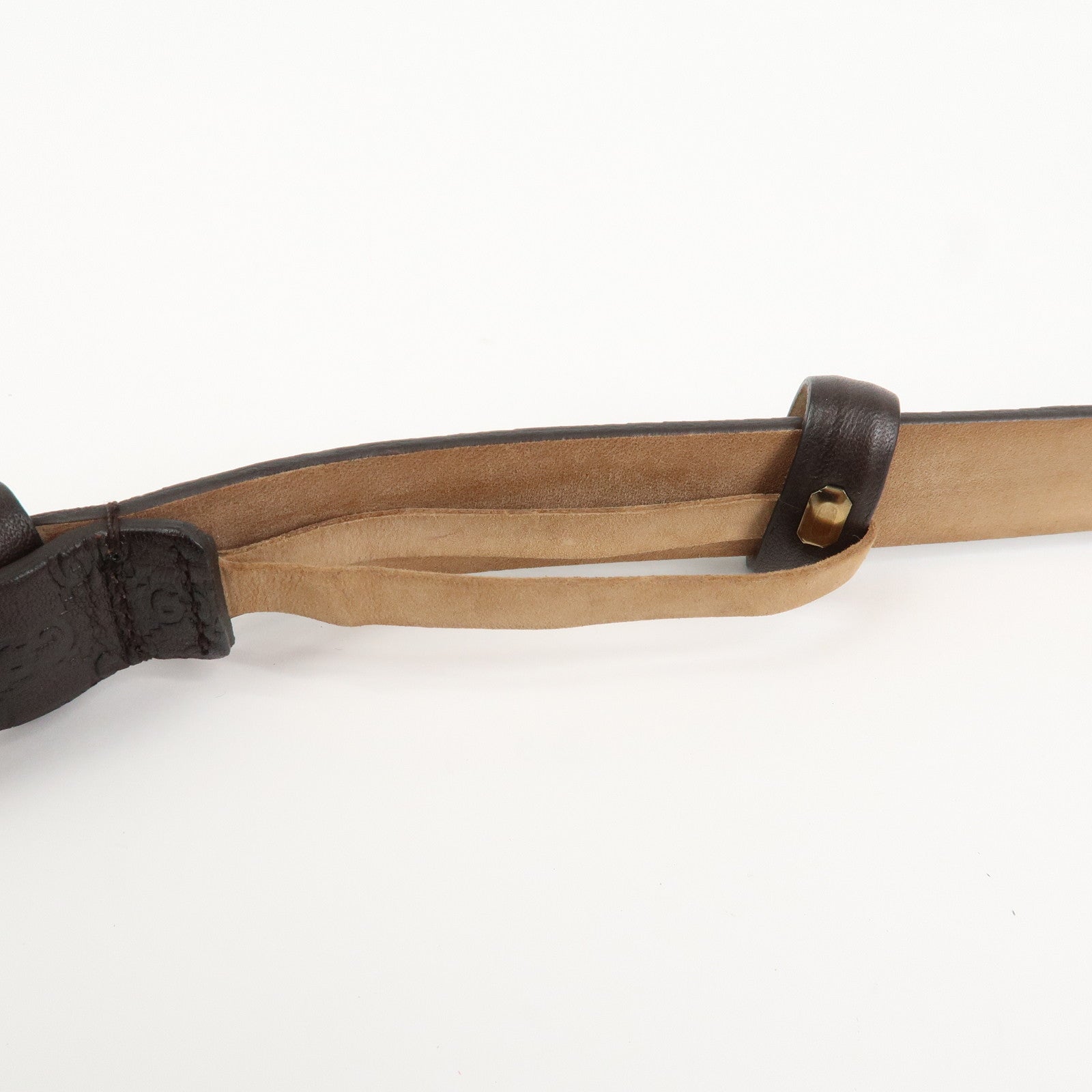 GUCCI Guccissima Leather Belt 85/34 Brown 269813