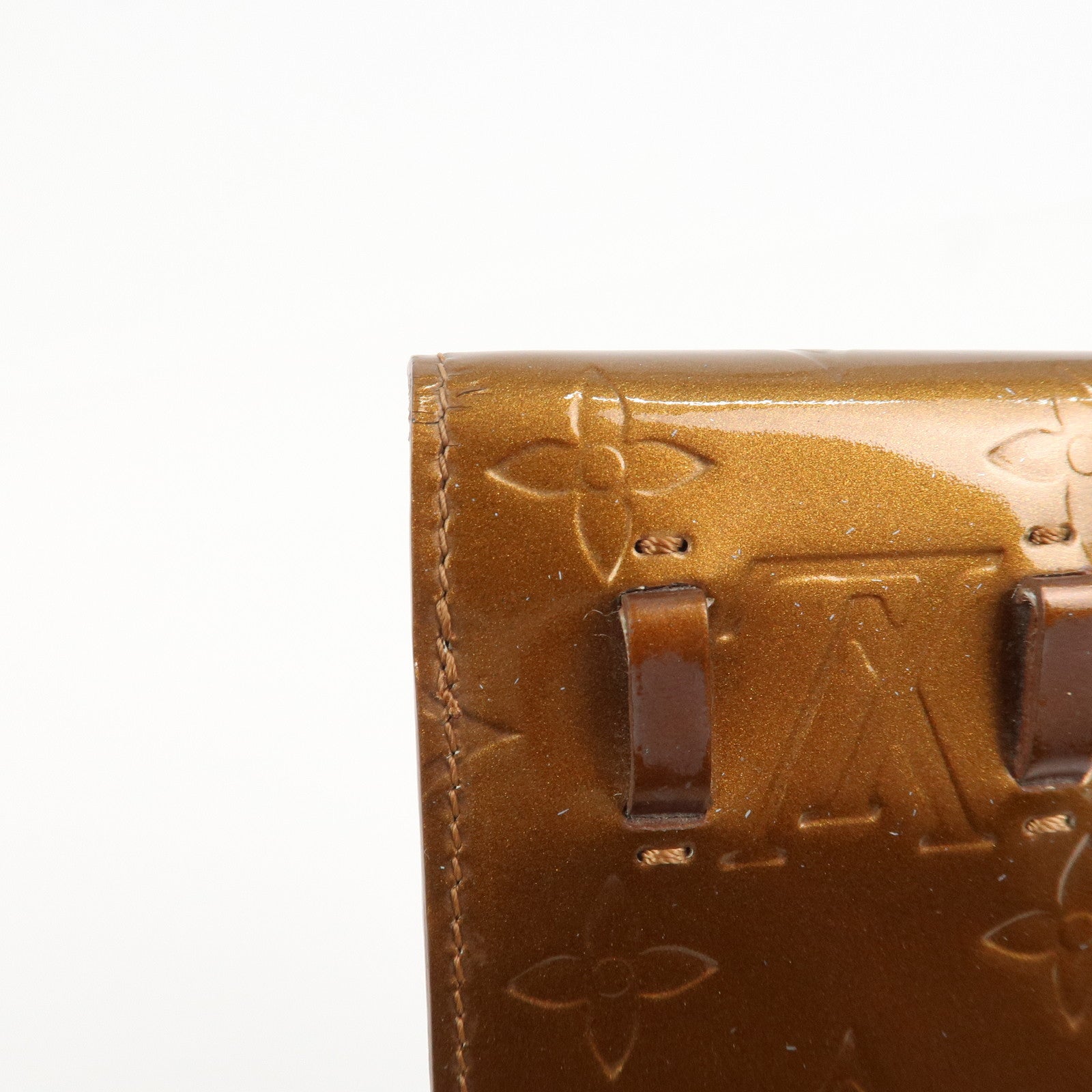 Louis Vuitton Monogram Vernis Leather Cigarette Case Bronze M91156