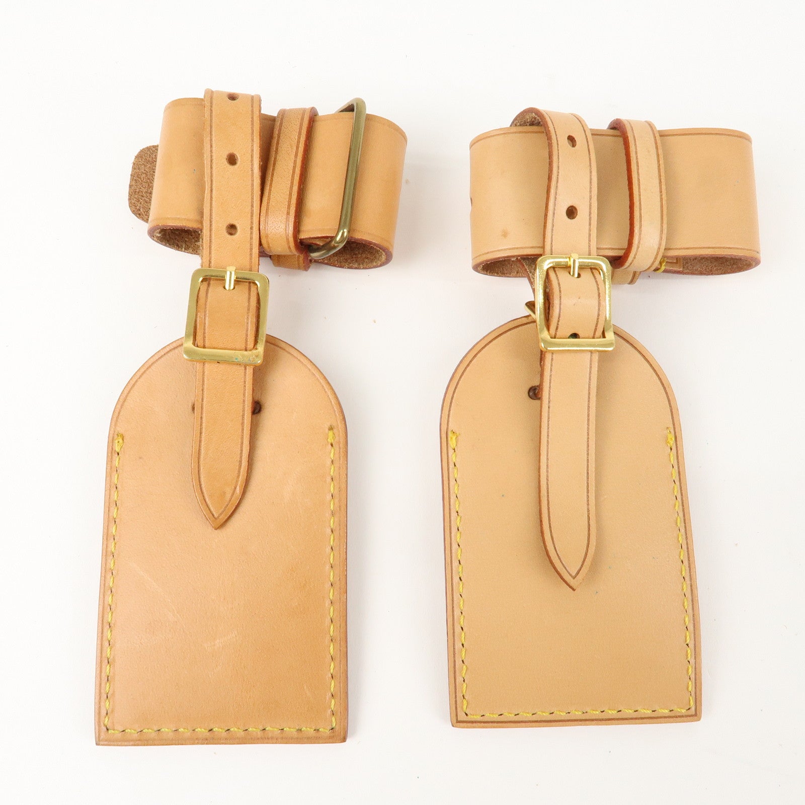 Louis Vuitton Set of 10 Nume Leather Name Tag & Poignet Natural Used