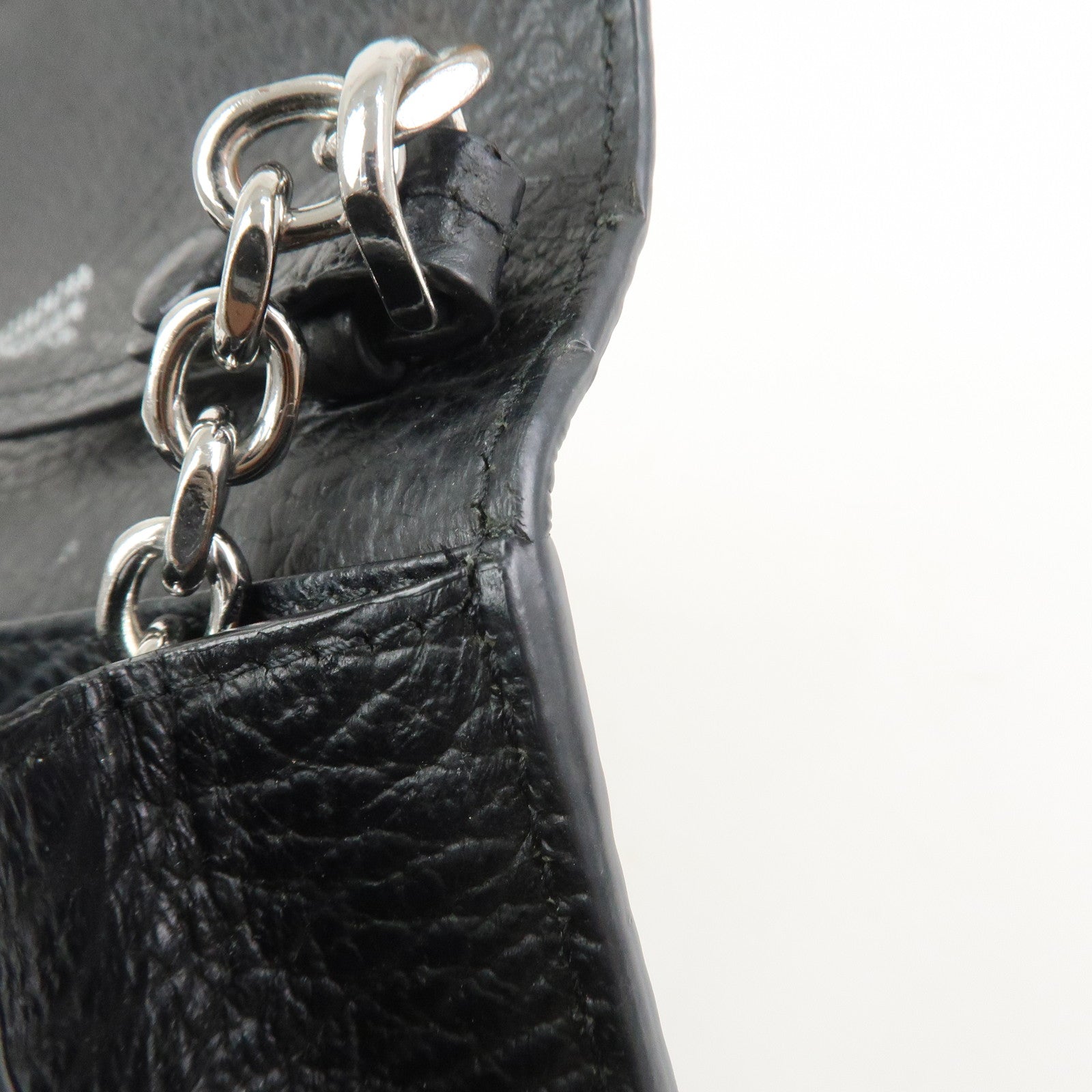 Maison Margiela Leather Shoulder Bag 4 Stitches Chain Wallet Black