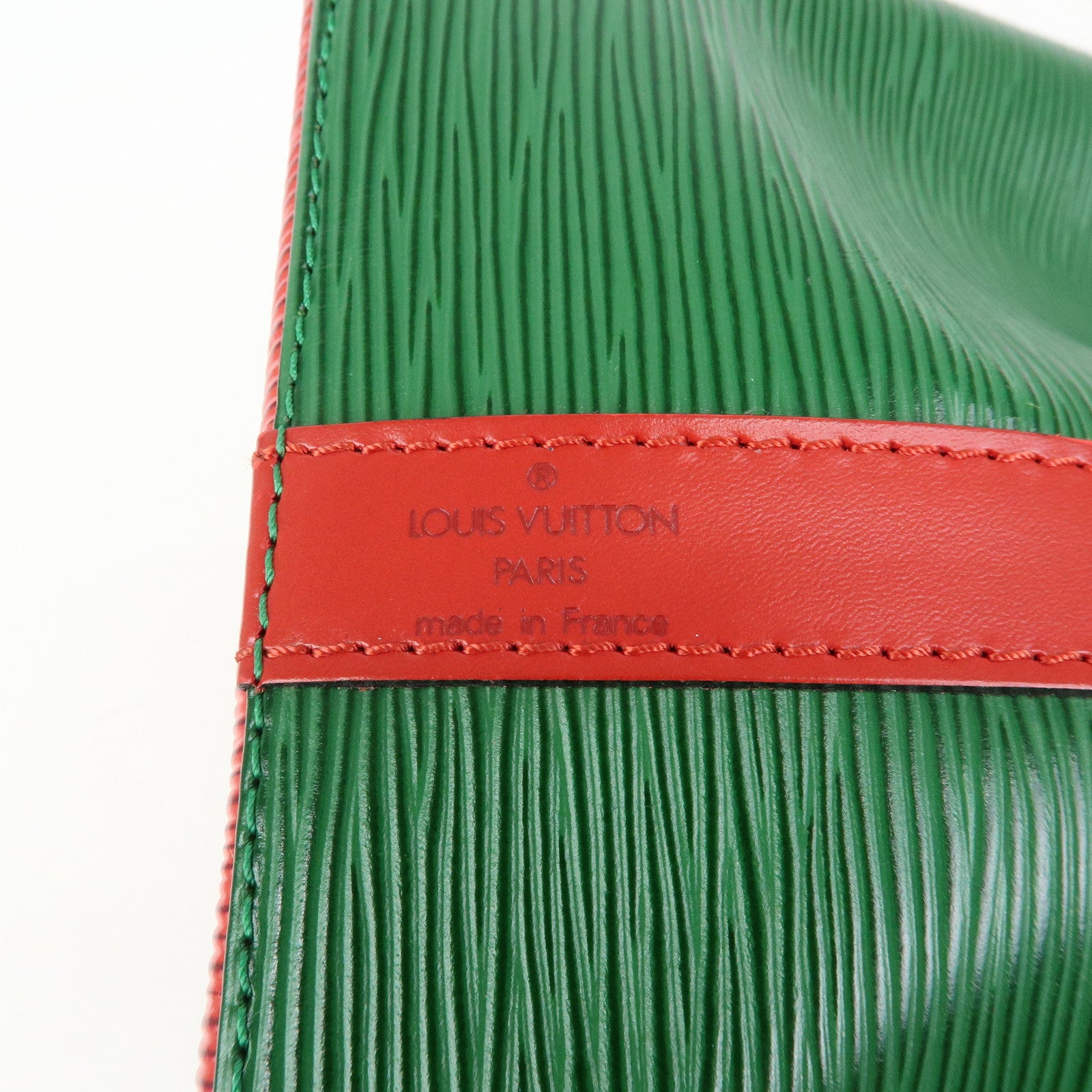 Louis Vuitton Epi Petit Noe Bicolor Shoulder Bag Green Red M44147