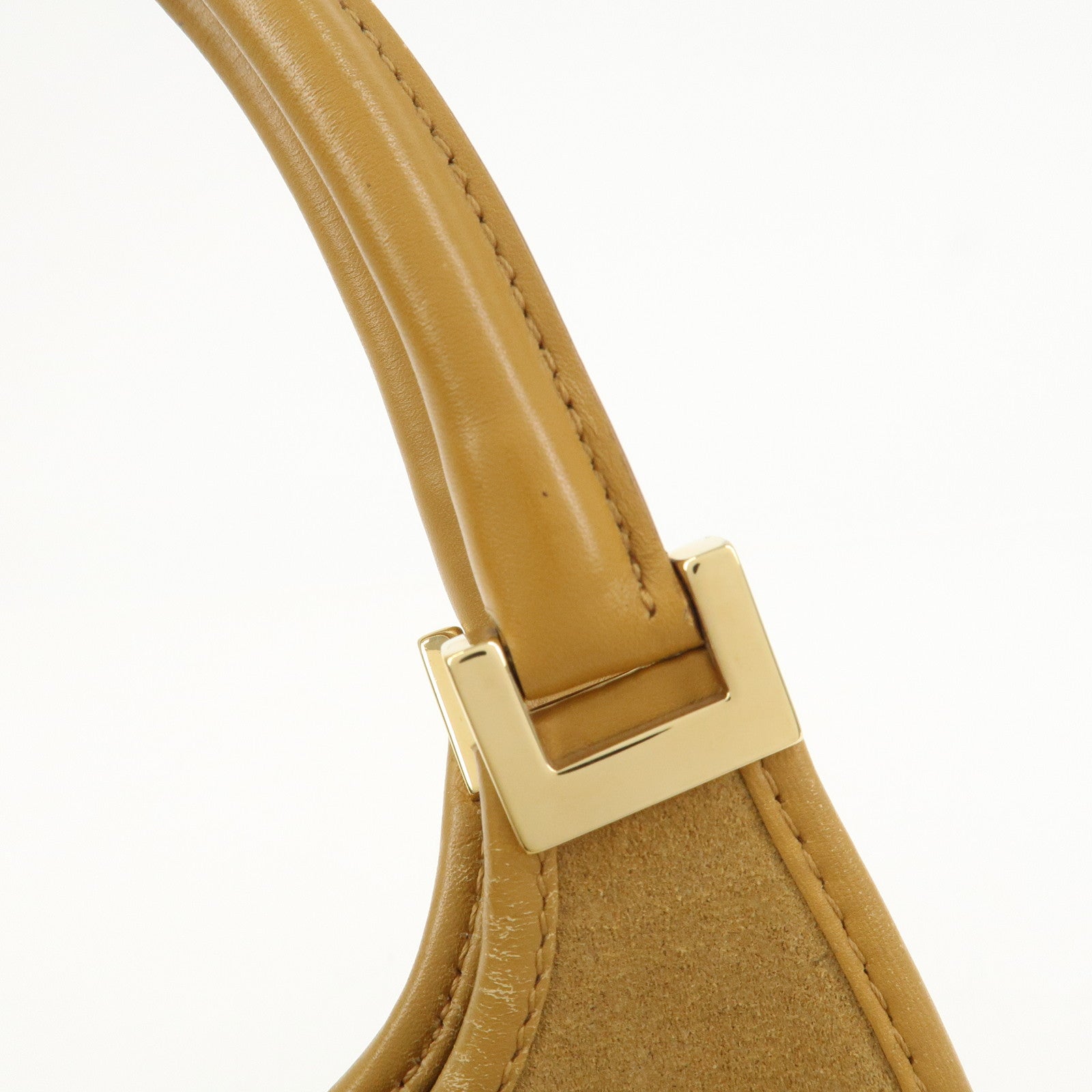 GUCCI Jackie Suede Leather Shoulder Bag Hand Bag Camel 002・1068