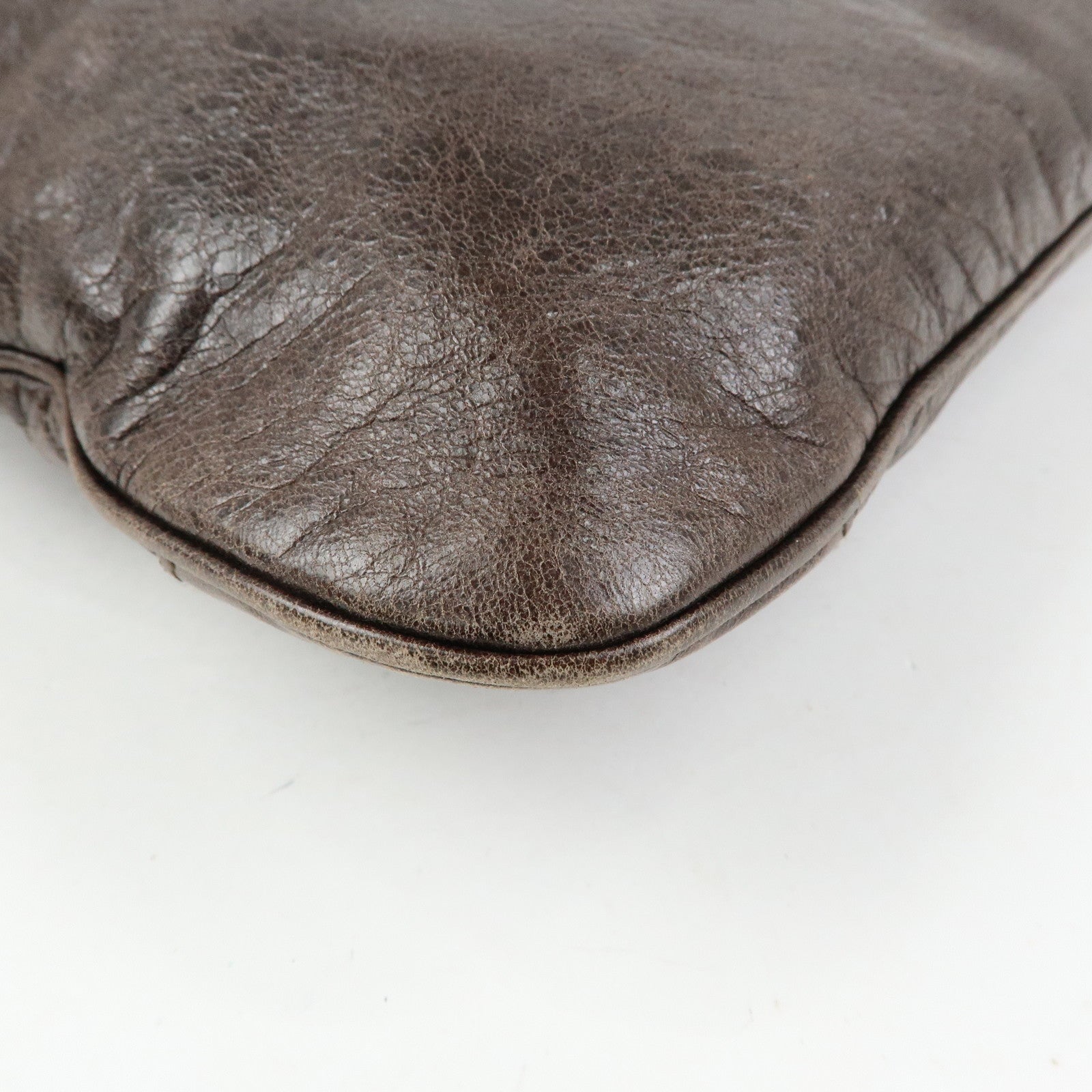 BALENCIAGA The Messenger Leather Shoulder Bag Brown 177289