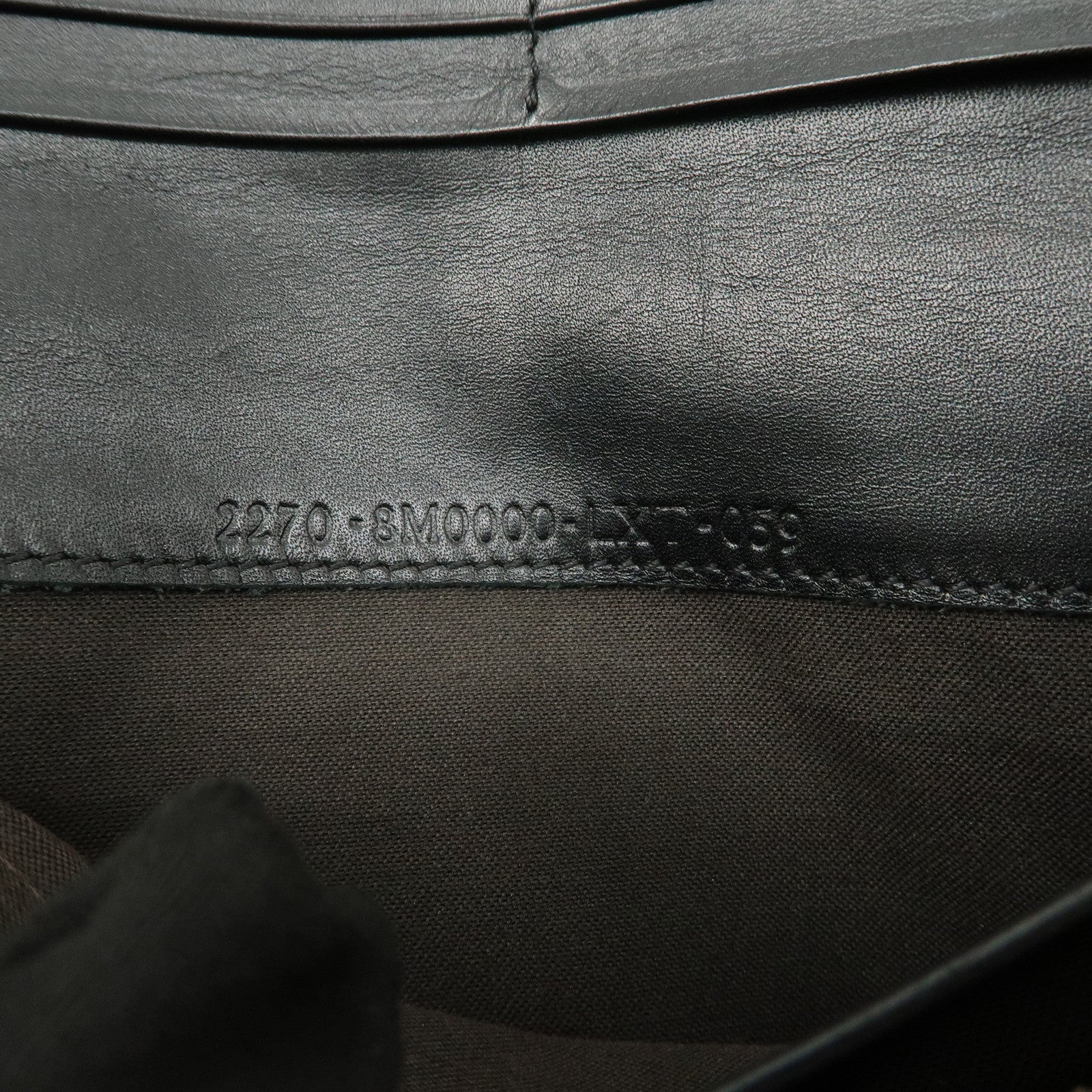 FENDI Zucchino Canvas Leather Bi-fold Long Wallet Black 8M0000 Used