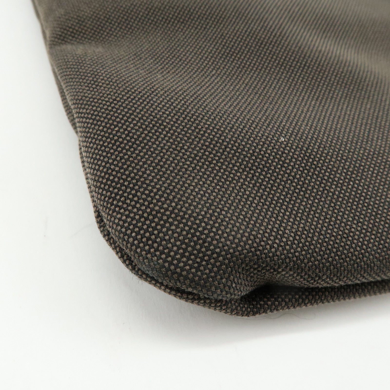 PRADA Logo Jacquard Leather Shoulder Bag Crossbody Bag Dark Brown