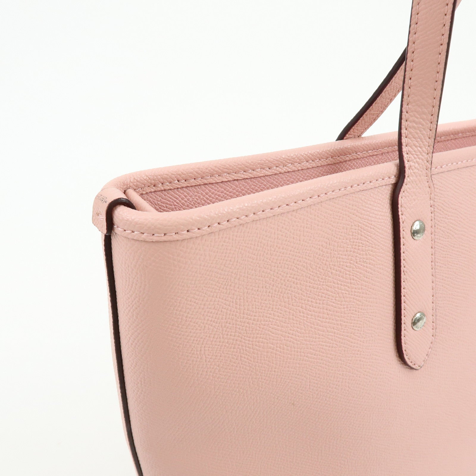 COACH Leather Tote Bag Shoulder Bag Pink F58846