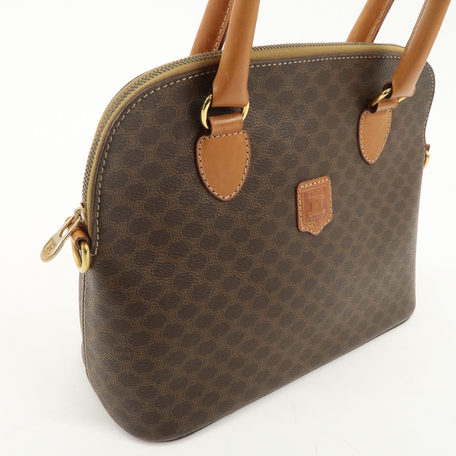 CELINE Macadam PVC Leather Hand Bag Shoulder Bag