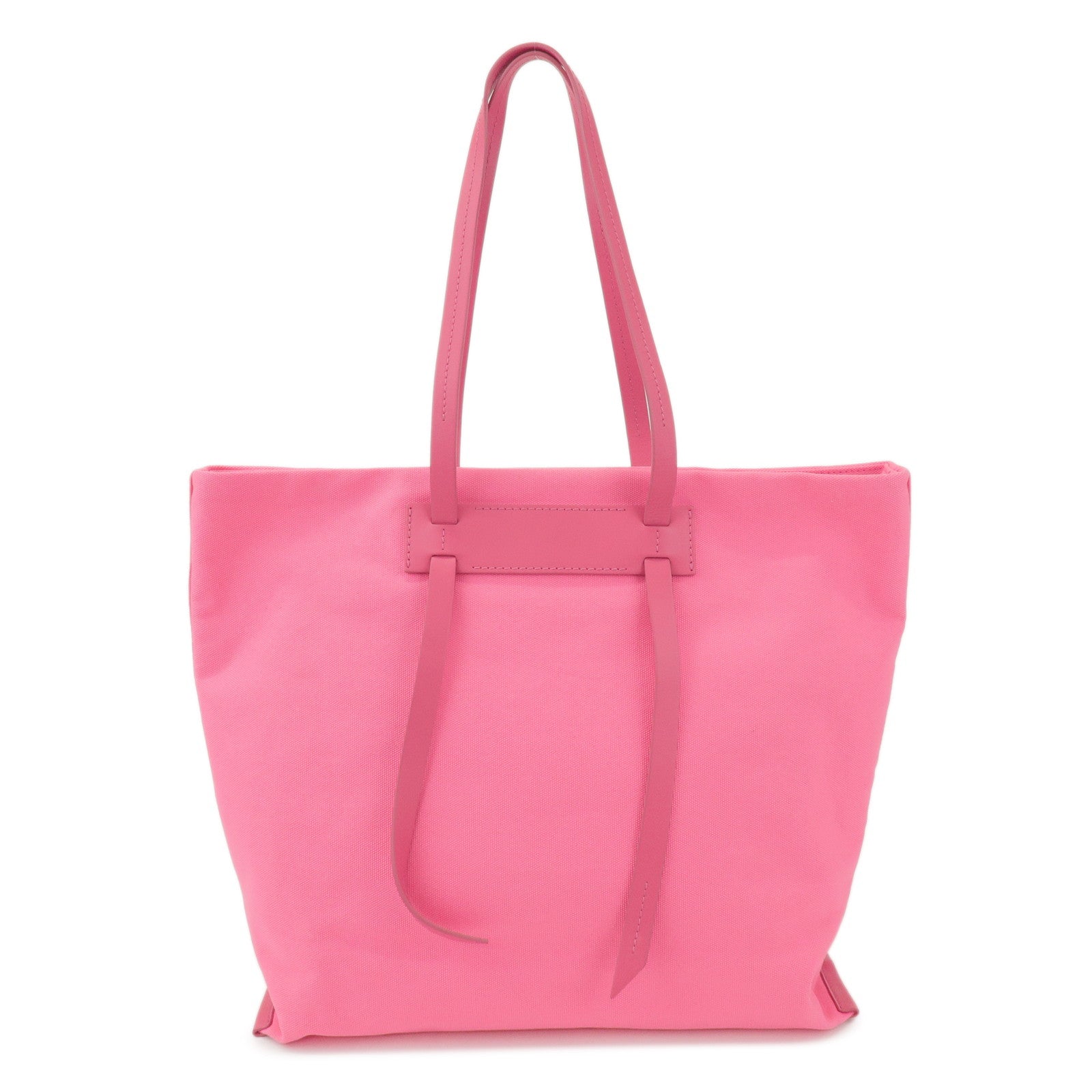 MIU MIU Canvas Leather Tote Bag Shoulder Bag Pink 5BG116
