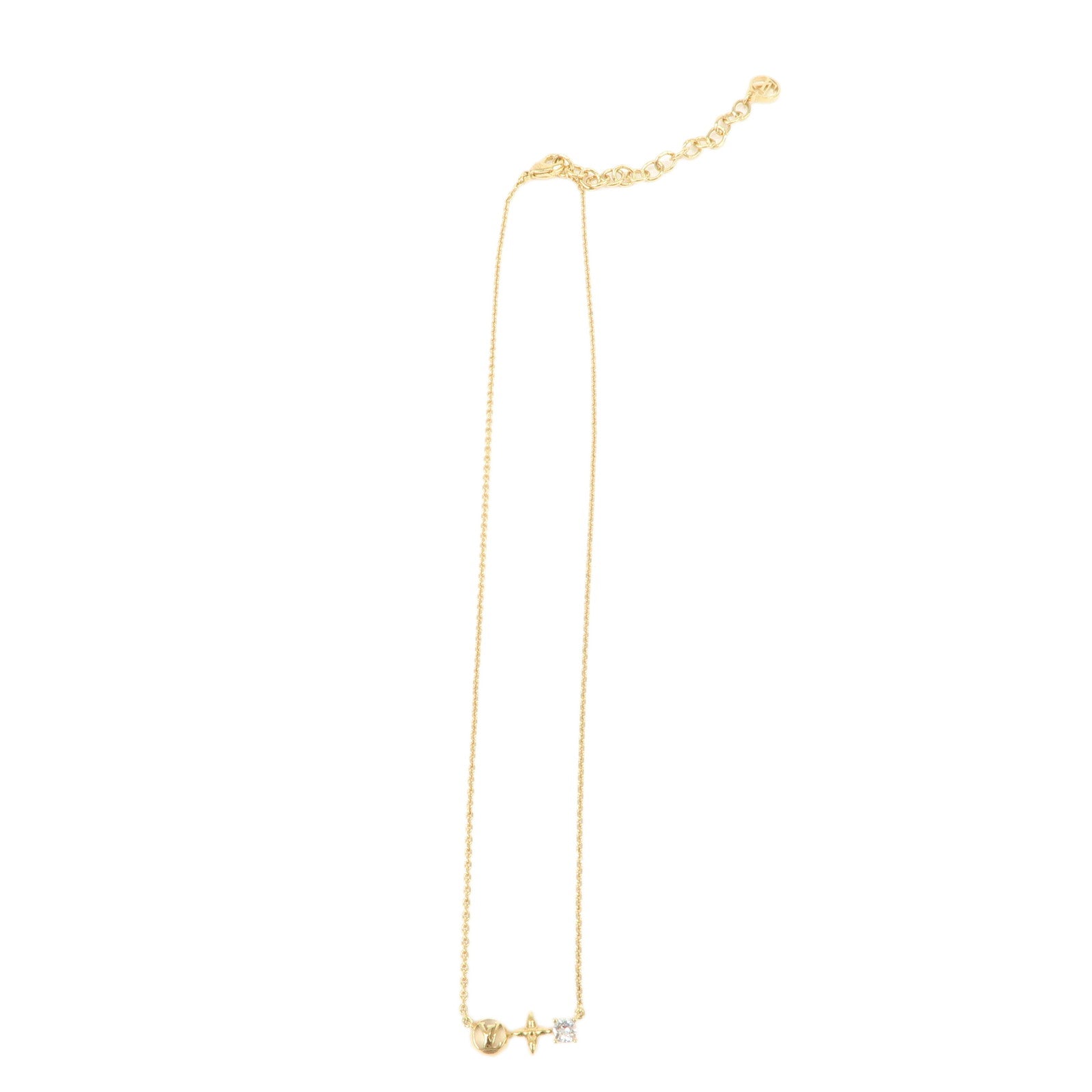 Louis Vuitton Petit Louis Metal Necklace LV Charm Gold M00368