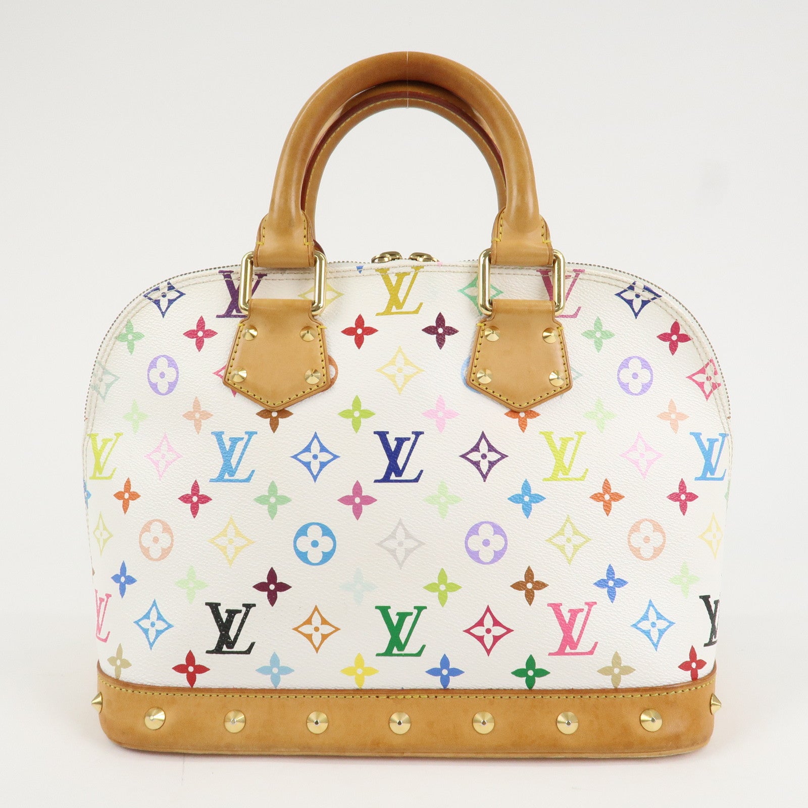 Louis Vuitton Monogram Multicolor Alma PM Hand Bag Blanc M92647 Used