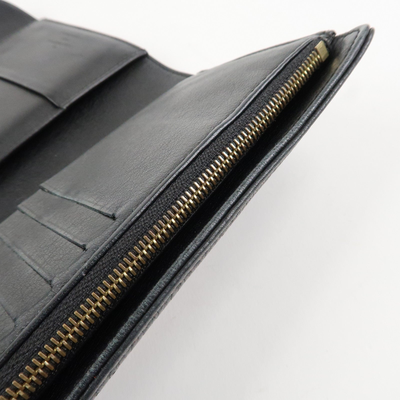 Louis Vuitton Monogram Mahina Portefeuilles Amelia Wallet Noir M95549 Used