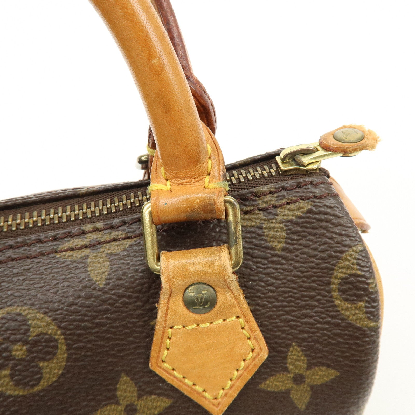 Louis Vuitton Monogram Mini Speedy Hand Bag Brown M41534