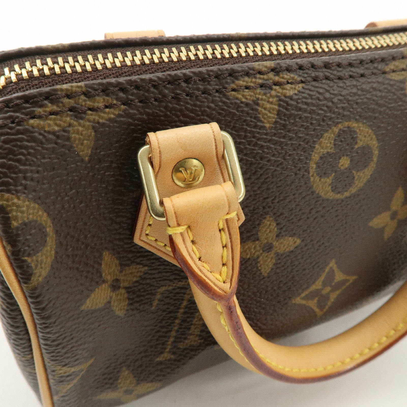 Louis Vuitton Monogram Mini Speedy Hand Bag & Strap M41534 Used