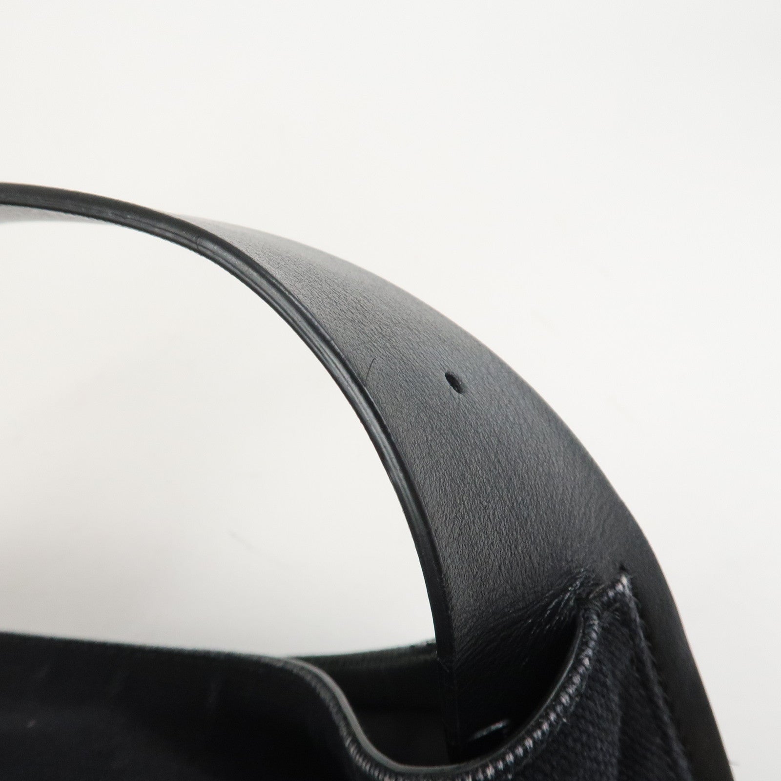 JIL SANDER Canvas Leather Shoulder Bag Crossbody Bag Black