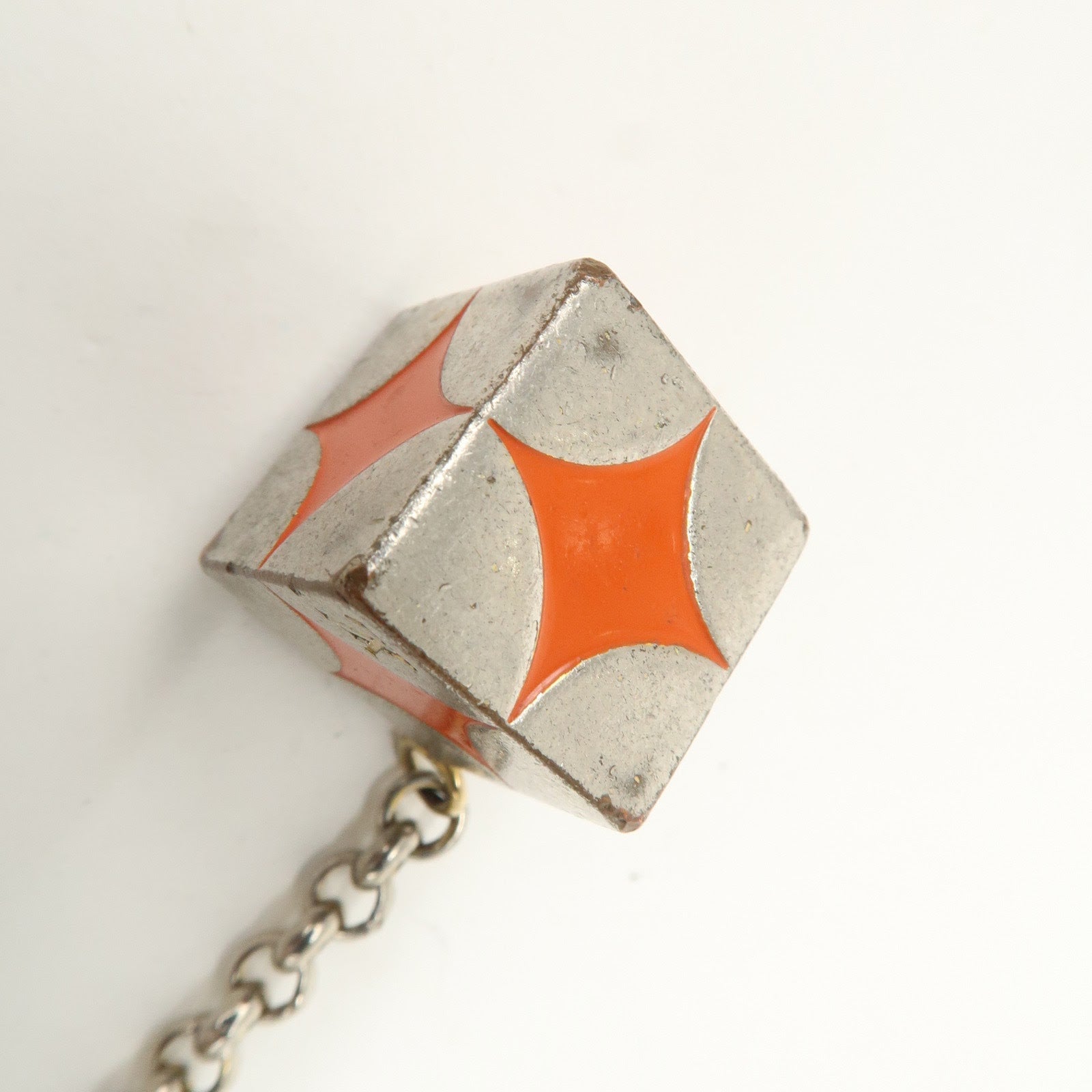 Louis Vuitton Metal Cube Bag Charm Key Charm Silver M65118