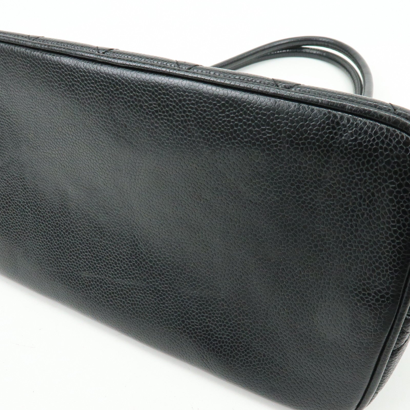 CHANEL Matelasse COCO Mark Medallion Caviarskin Tote Bag A01804