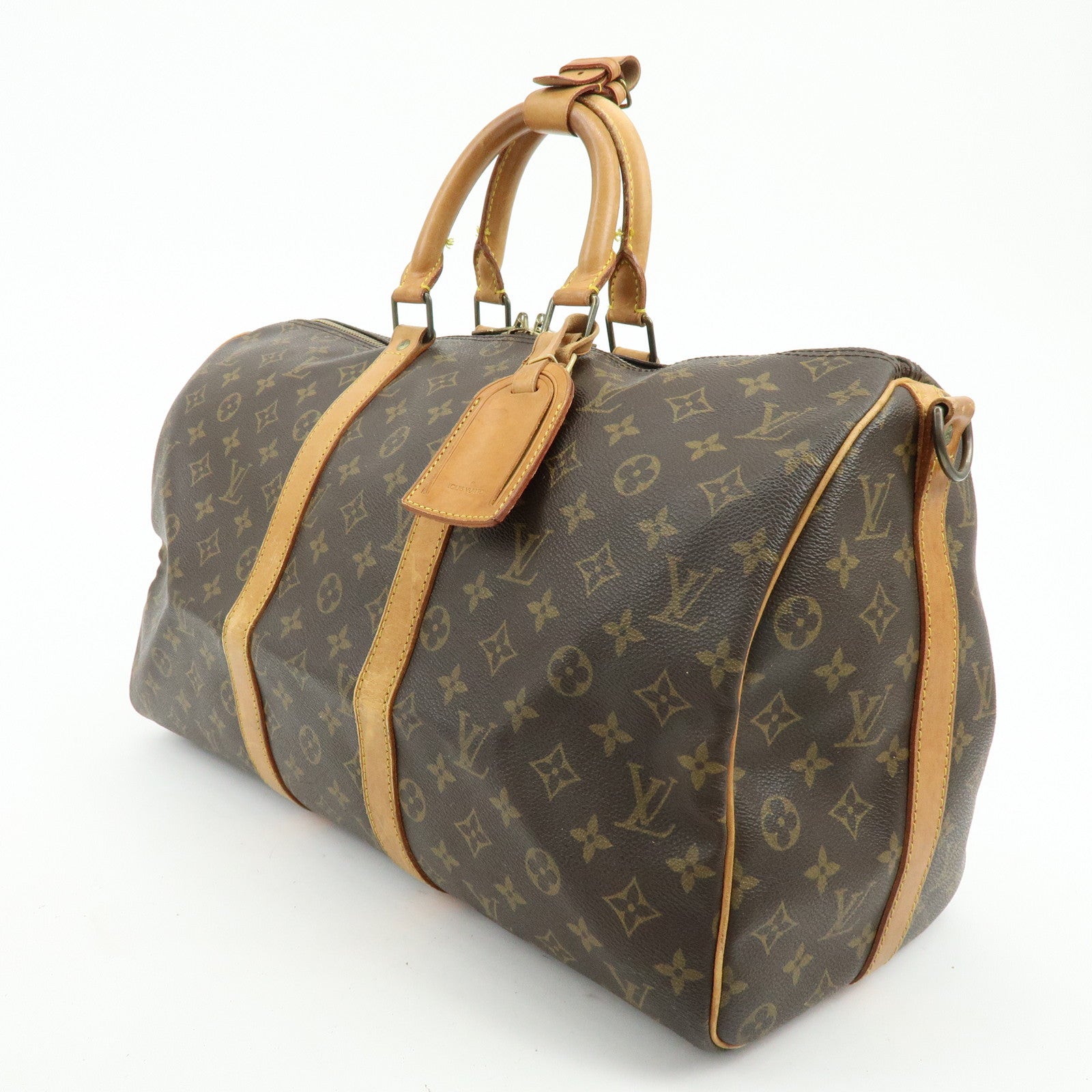 Louis Vuitton Monogram Keep All Bandouliere 45 Boston Bag M41418