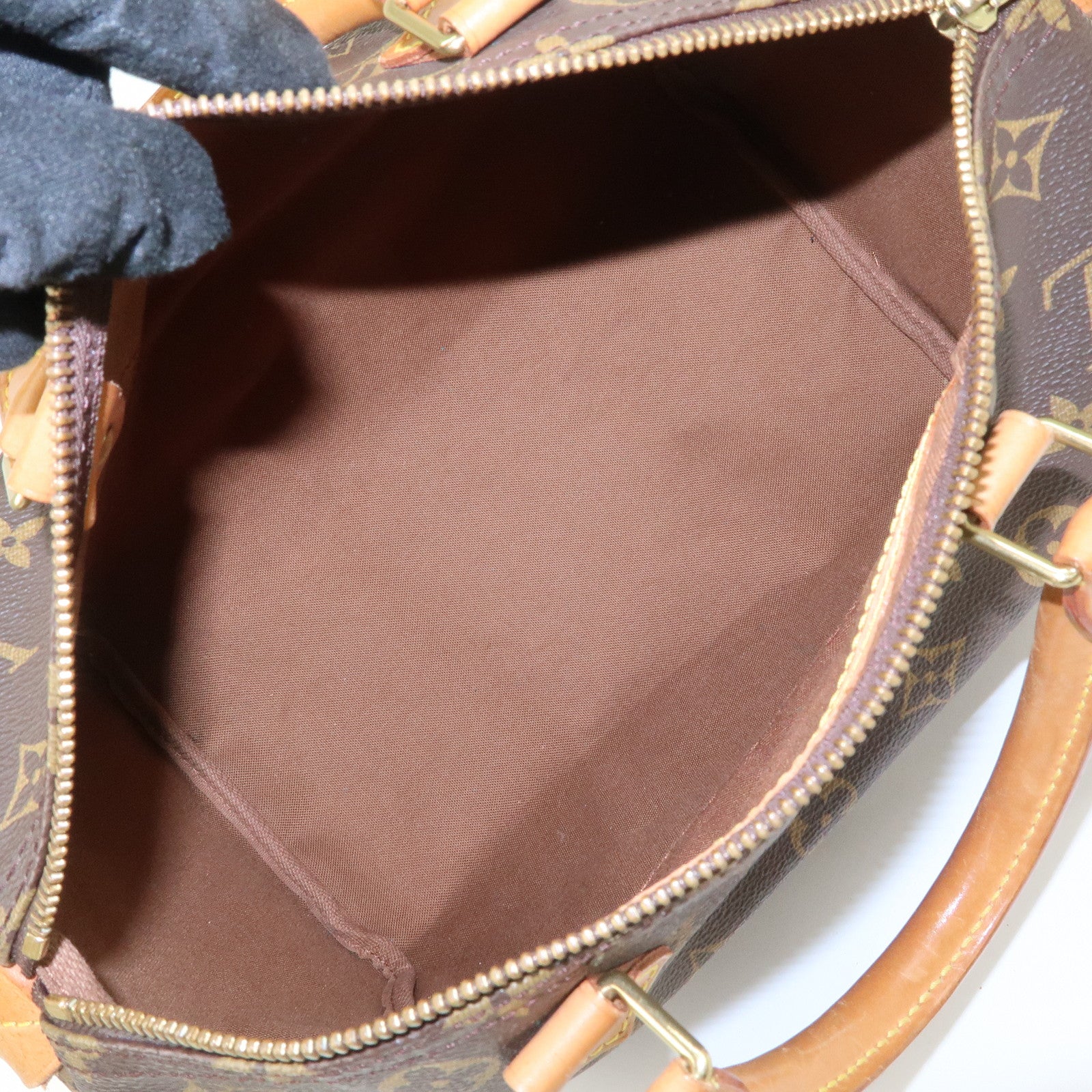 Louis Vuitton Monogram Speedy 30 Boston Bag Brown M41524