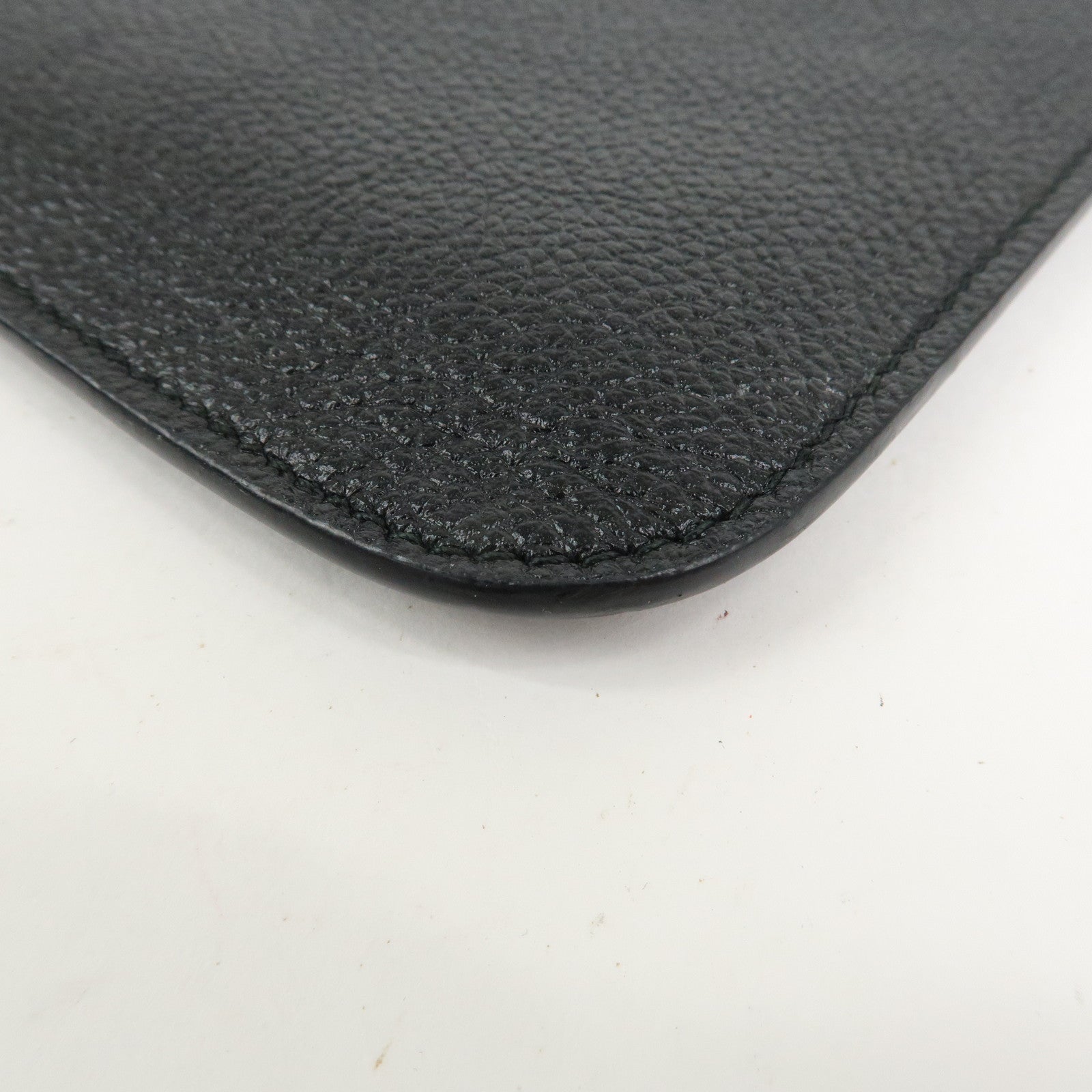 BALENCIAGA Everyday Leather Clutch Bag Flat Pouch Black 655605