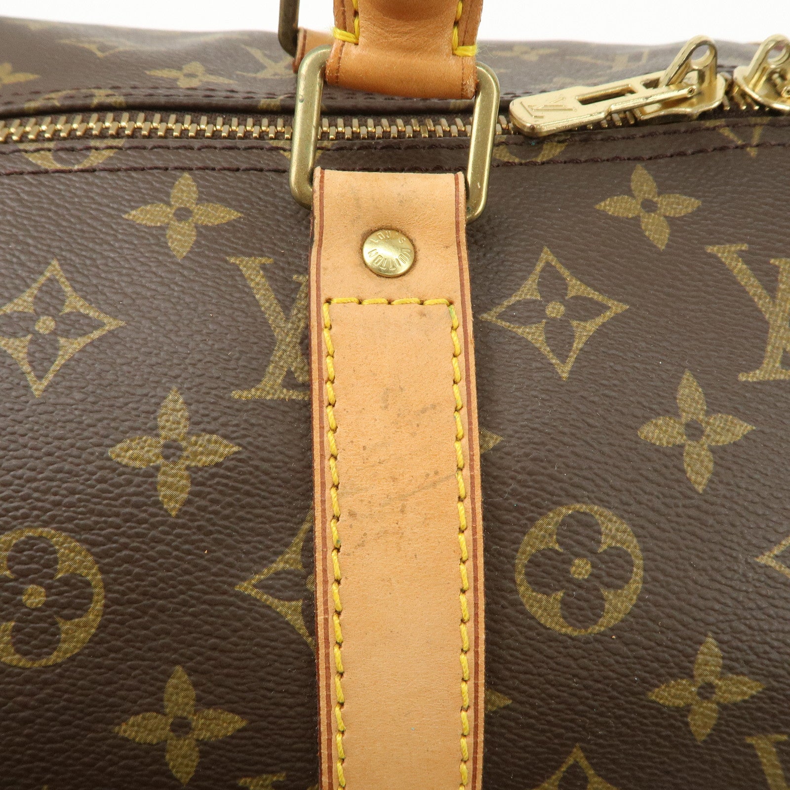 Louis Vuitton Keep All Bandouliere 55 Boston Bag Brown M56714