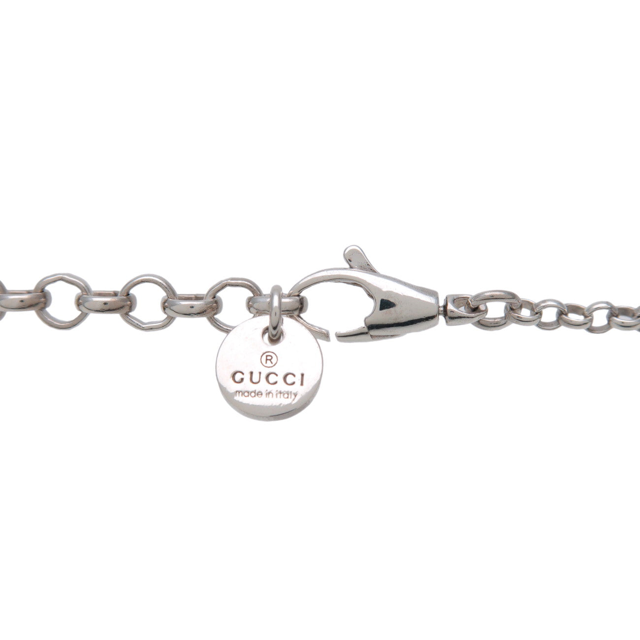 GUCCI Interlocking G Arabesque Chain Necklace SV925 Silver