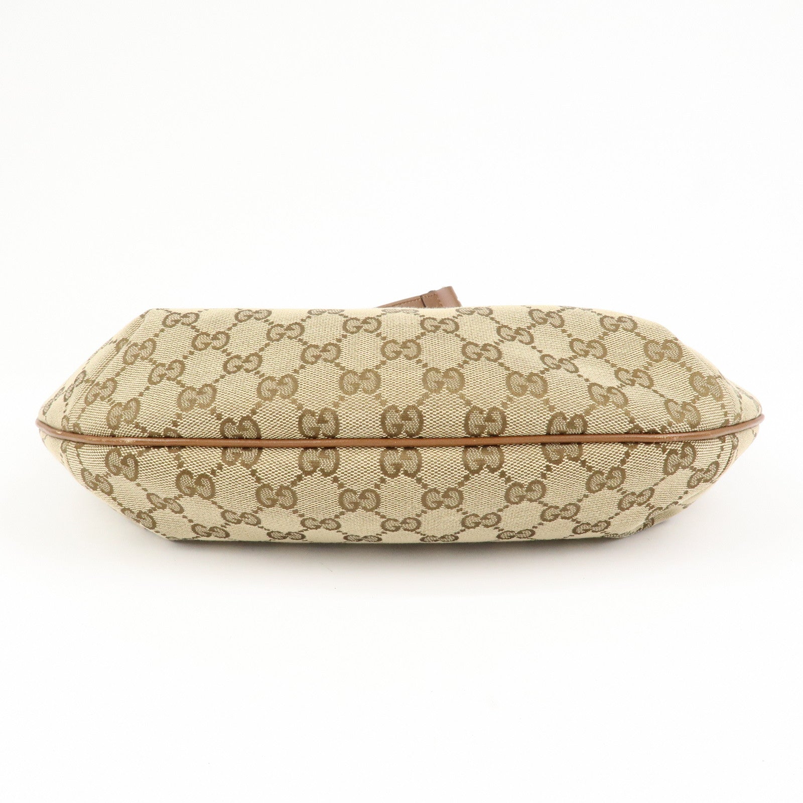 GUCCI Sherry GG Canvas Leather Shoulder Bag Beige Brown 353399