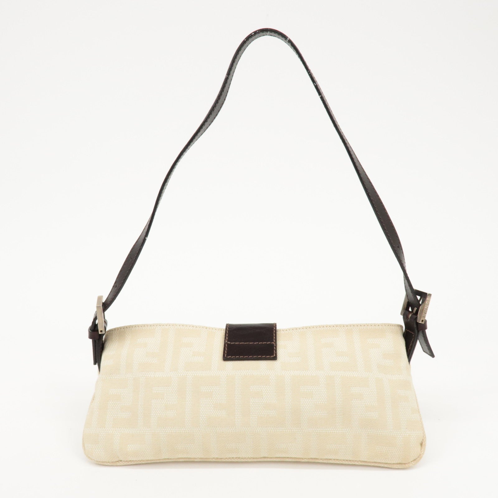 FENDI Zucca Waist Pouch Crossbody Bag Beige Brown 26685 Used