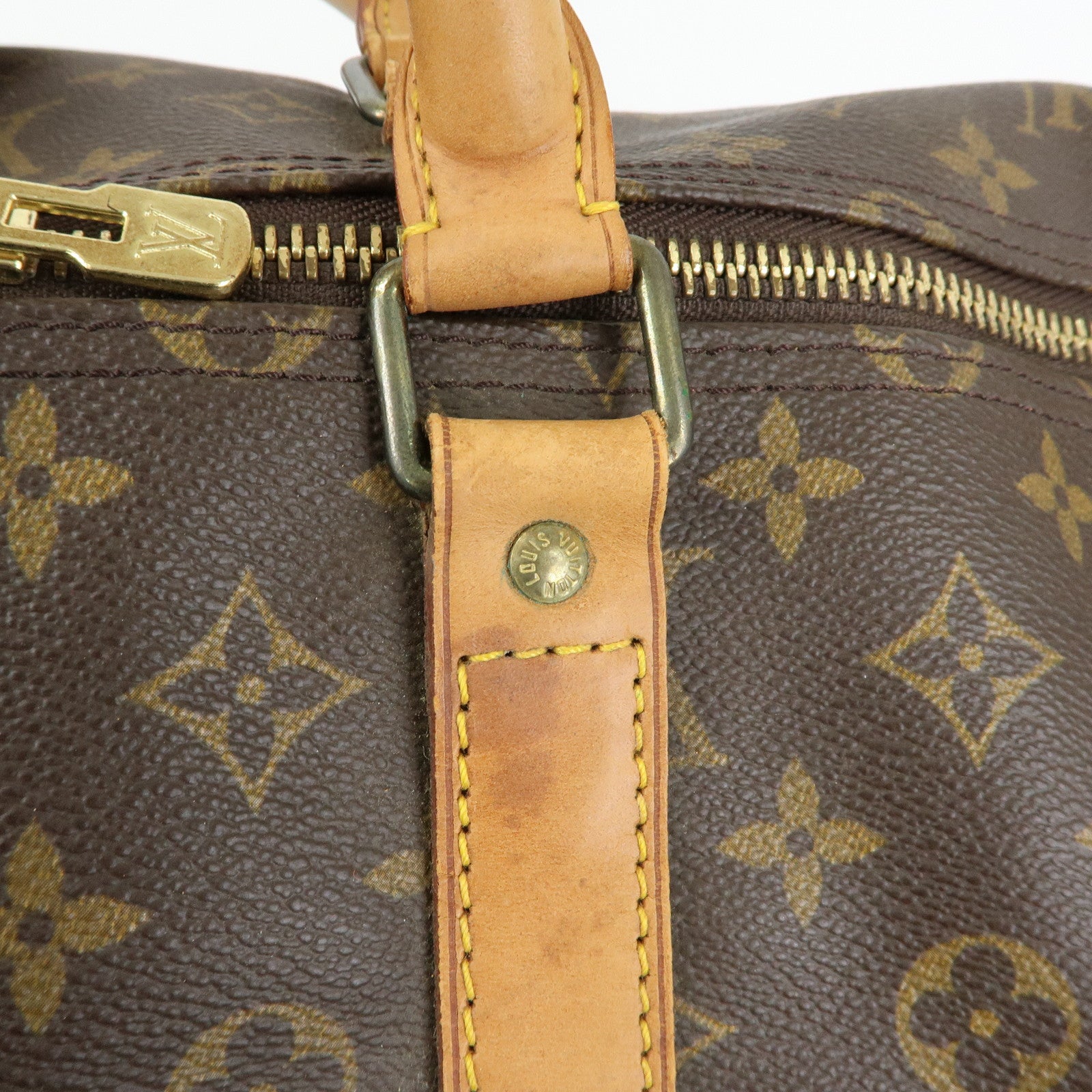 Louis Vuitton Keep All 55 Boston Bag Hand Bag Brown M41414