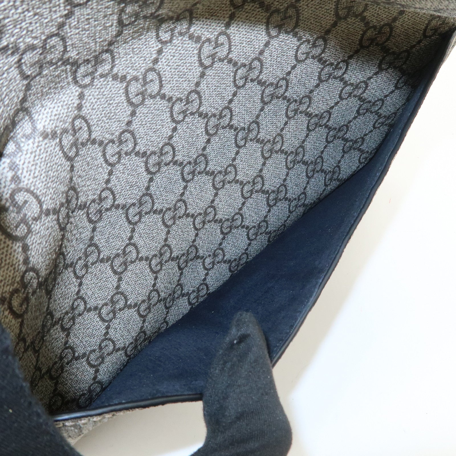 GUCCI Dionysus GG Supreme Suede Chain Shoulder Bag Beige 400249