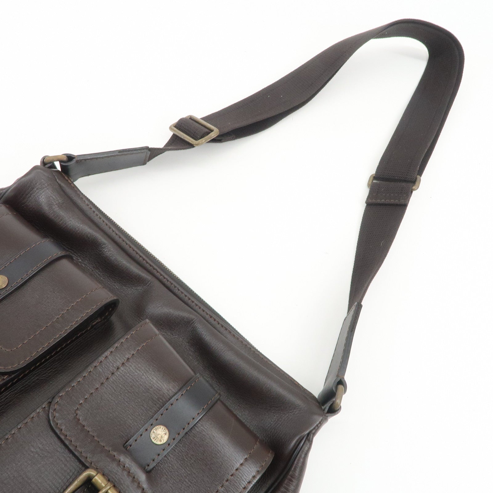 Louis Vuitton Utah Wichita Calf Leather Messenger Bag Cafe M92990