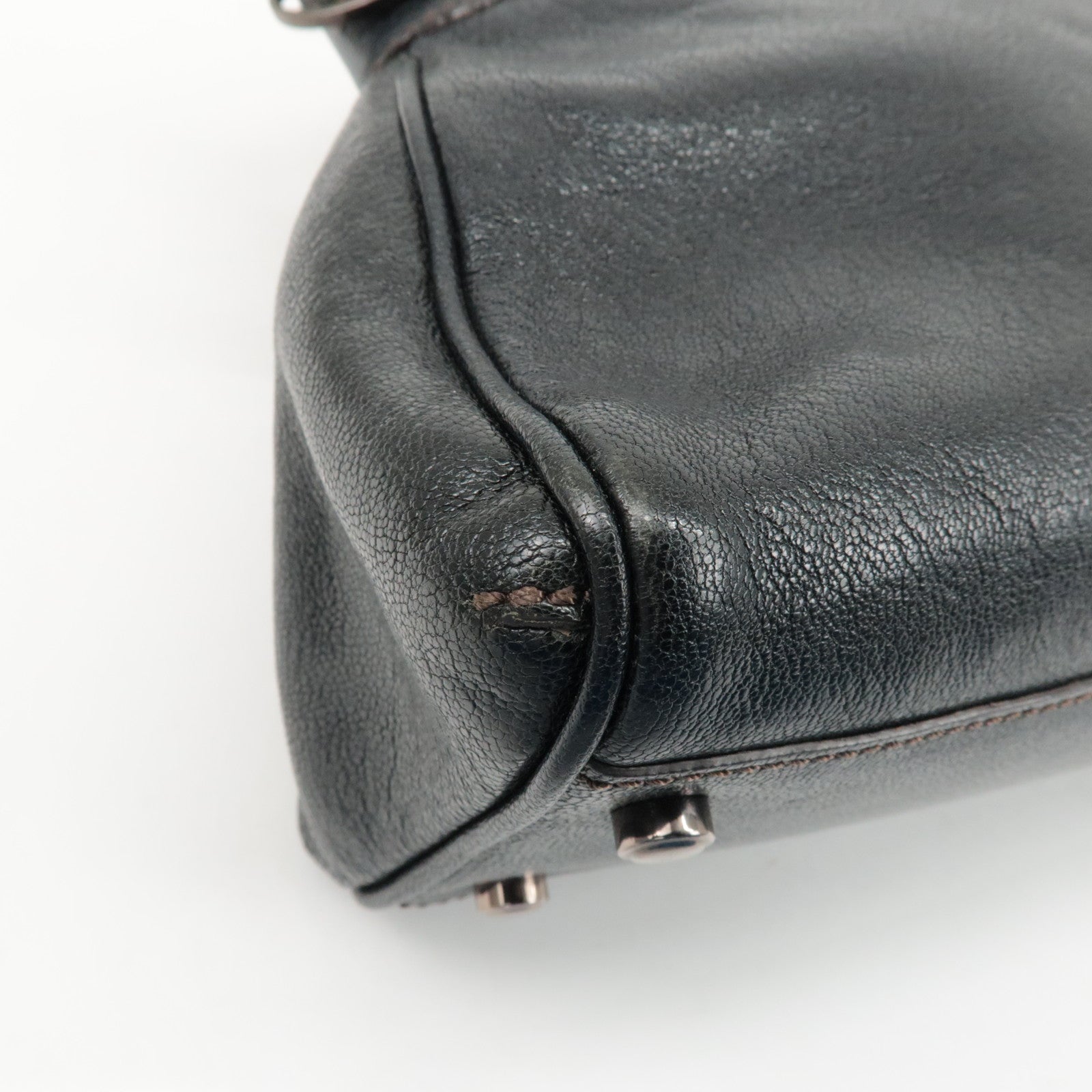 Cartier Must Line Leather Marcello Hand Bag Black Used