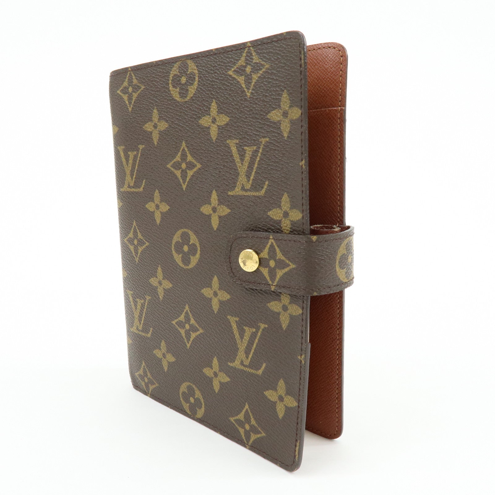 Louis Vuitton Monogram Agenda MM Planner Cover Brown R20004