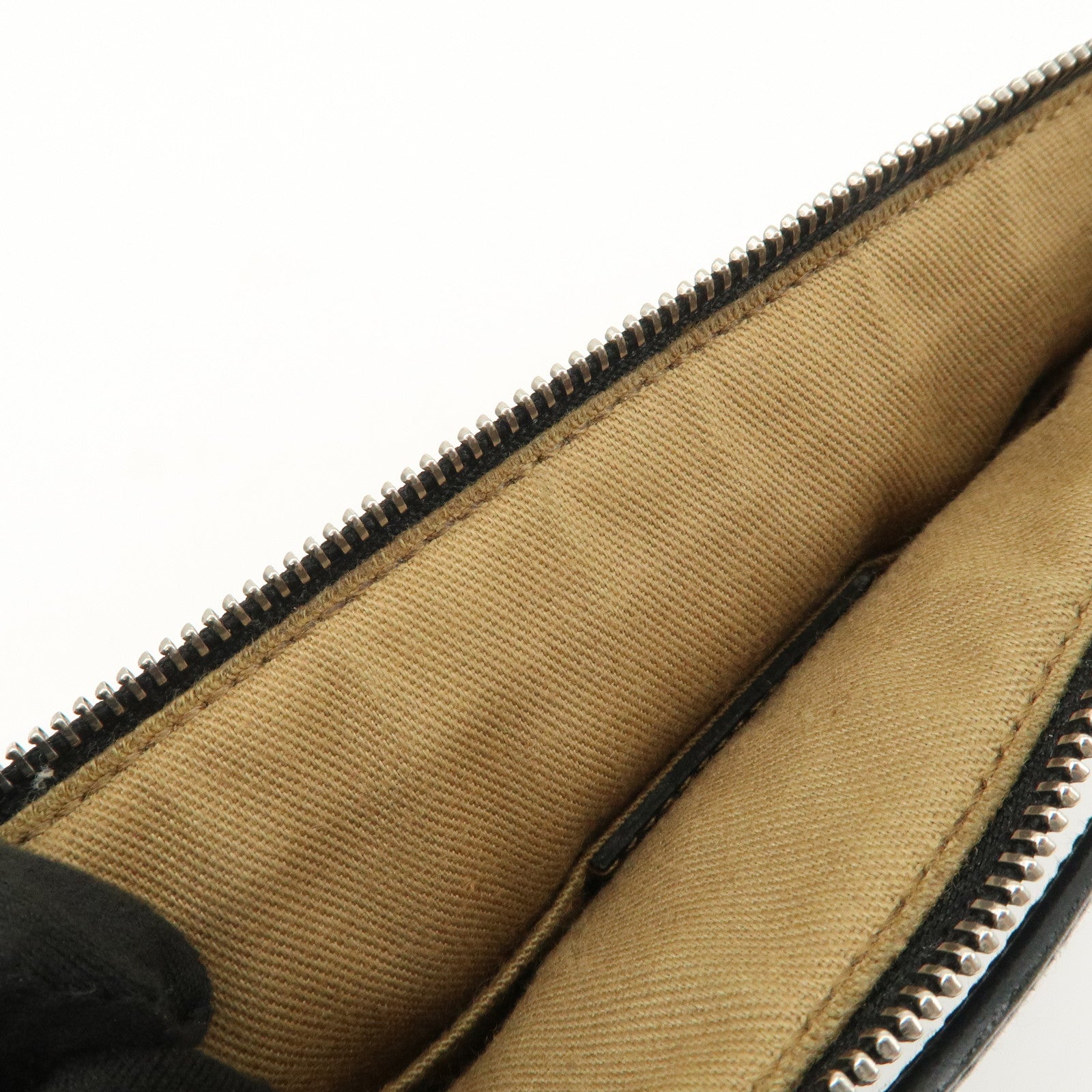 Ferragamo Gancini PVC Accessary Pouch Hand Bag Black