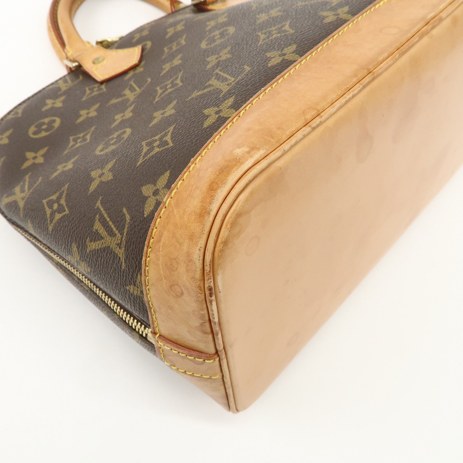 Louis Vuitton Monogram Alma PM Hand Bag Brown M51130 Used