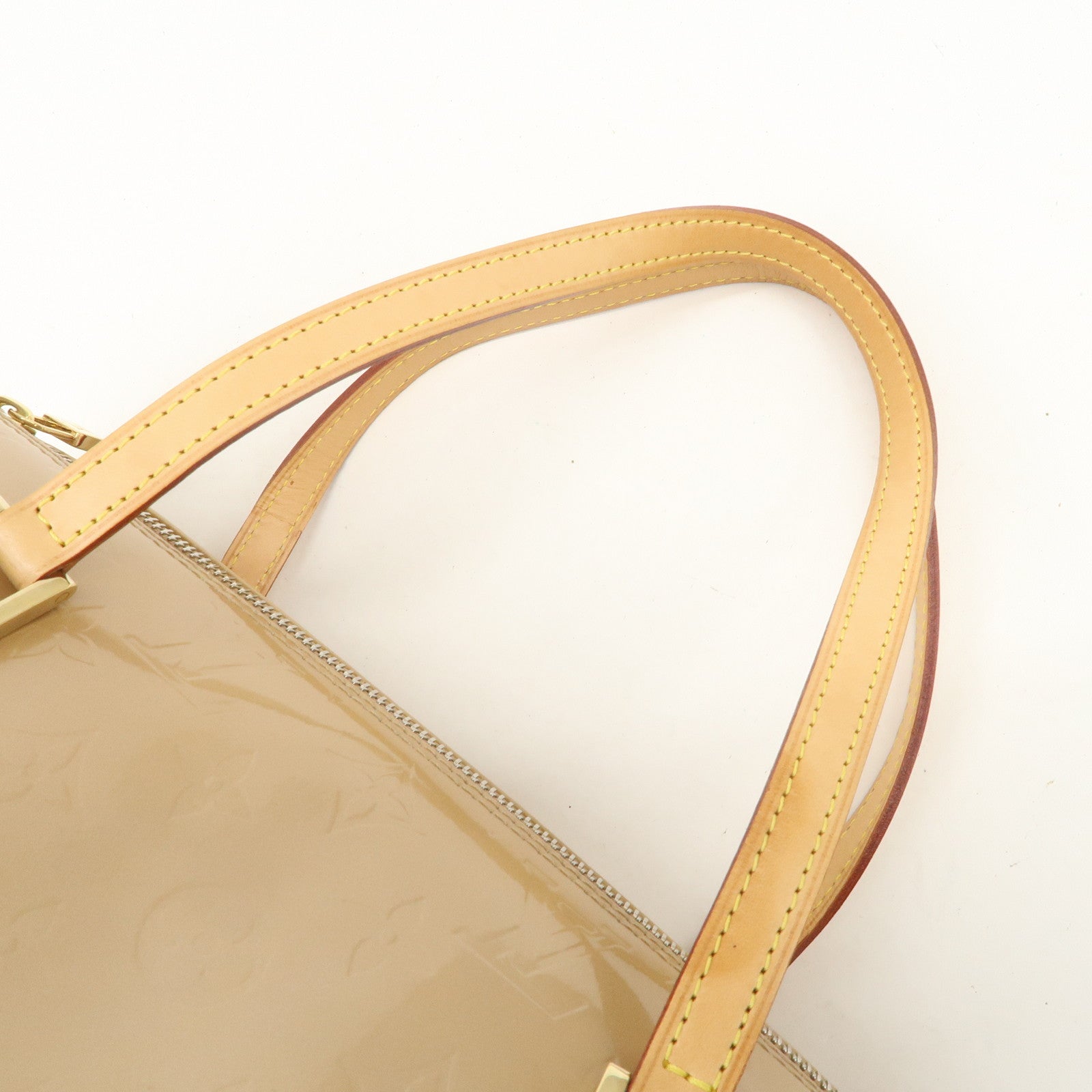 Louis Vuitton Monogram Vernis Bedford Hand Bag Beige M91329 Used