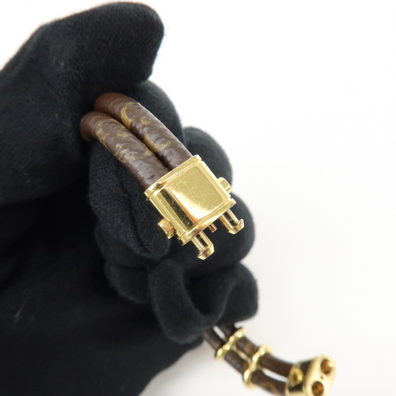 Louis Vuitton Monogram Keep It Twice Canvas Bracelet Brown M6640