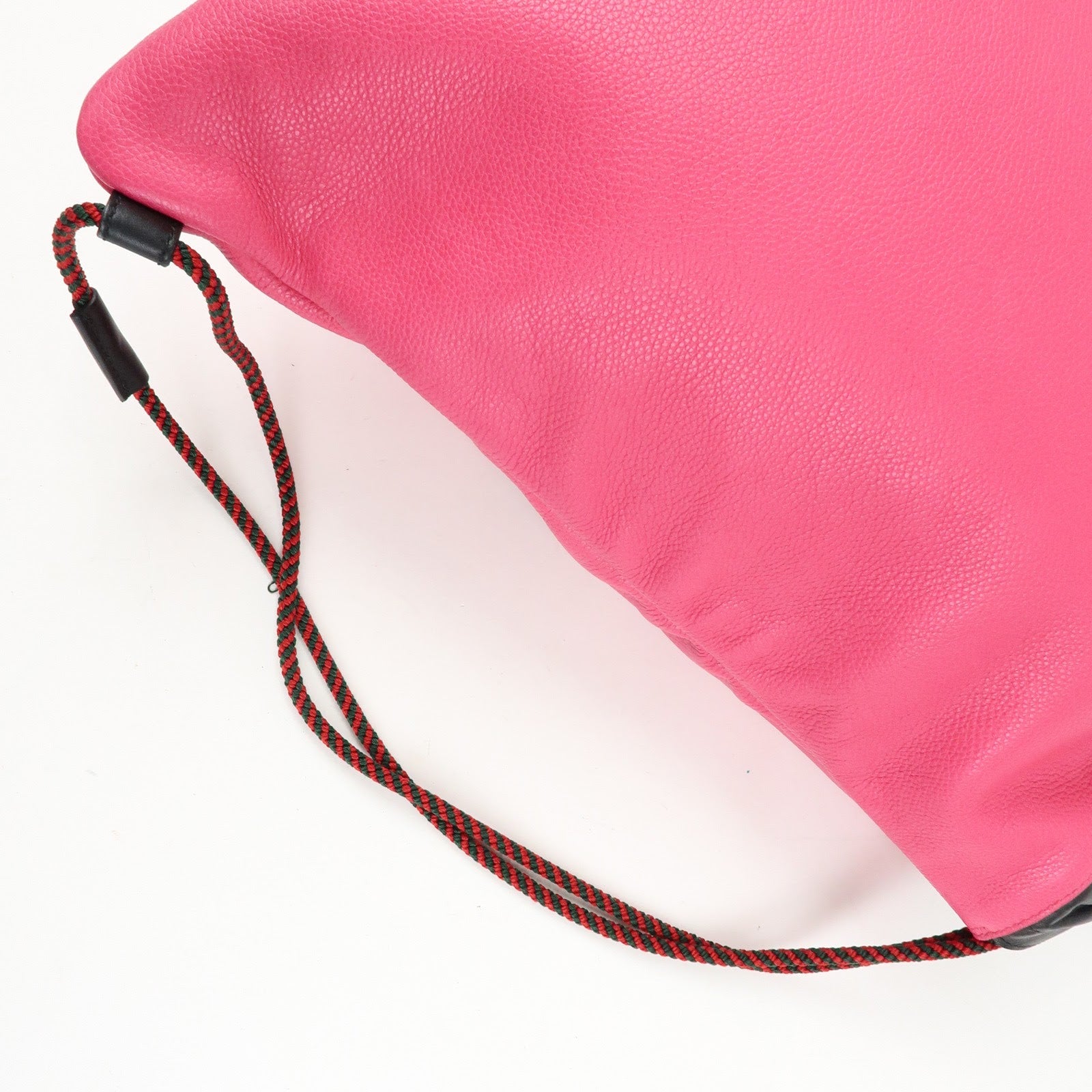 GUCCI Sherry Vintage Logo Leather Backpack Pink 516639