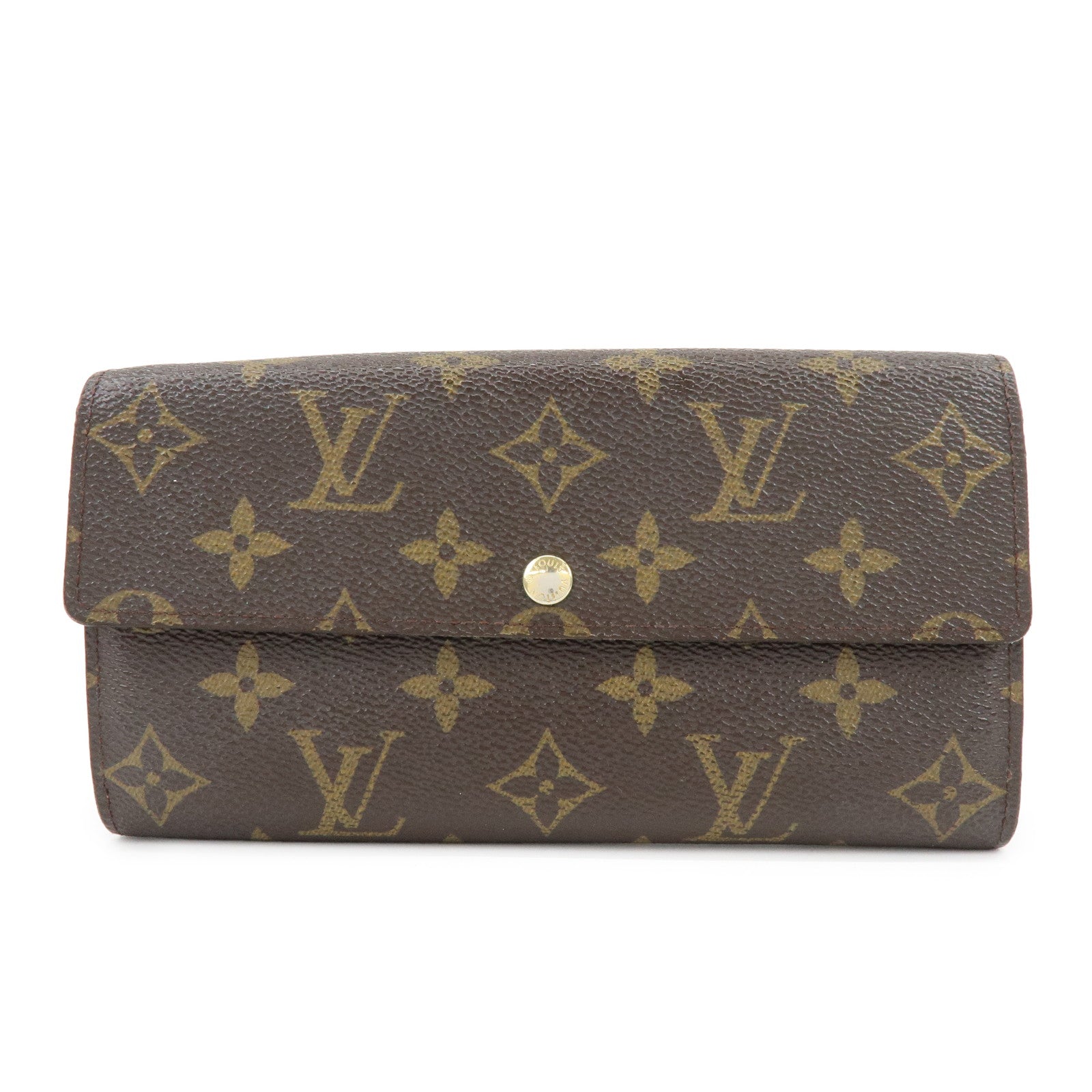 Louis Vuitton Monogram Portefeuille Sarah Long Wallet Brown M61734