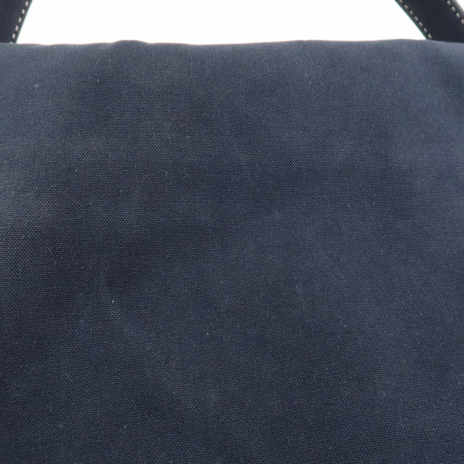 FENDI Logo Canvas Shoulder Bag Hand Bag Navy 26426