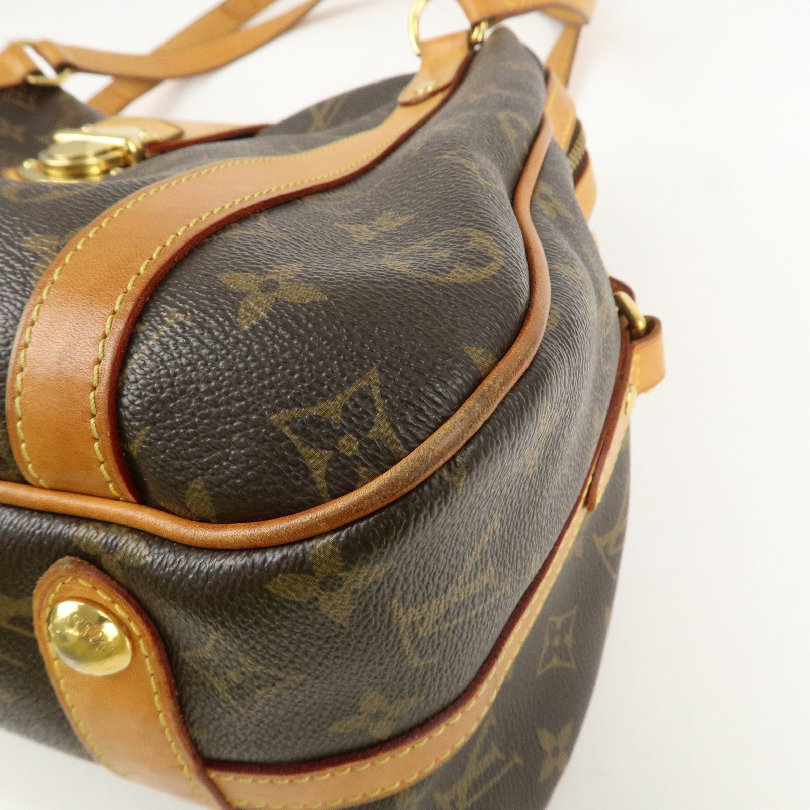 Louis Vuitton Monogram Stresa GM Shoulder Bag Brown M51188 Used