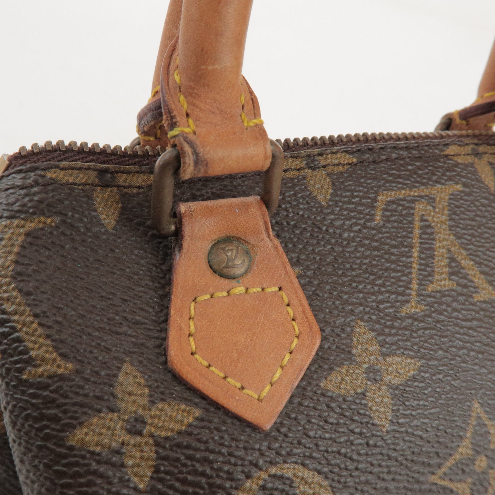 Louis Vuitton Monogram Mini Speedy Hand Bag Brown M41534