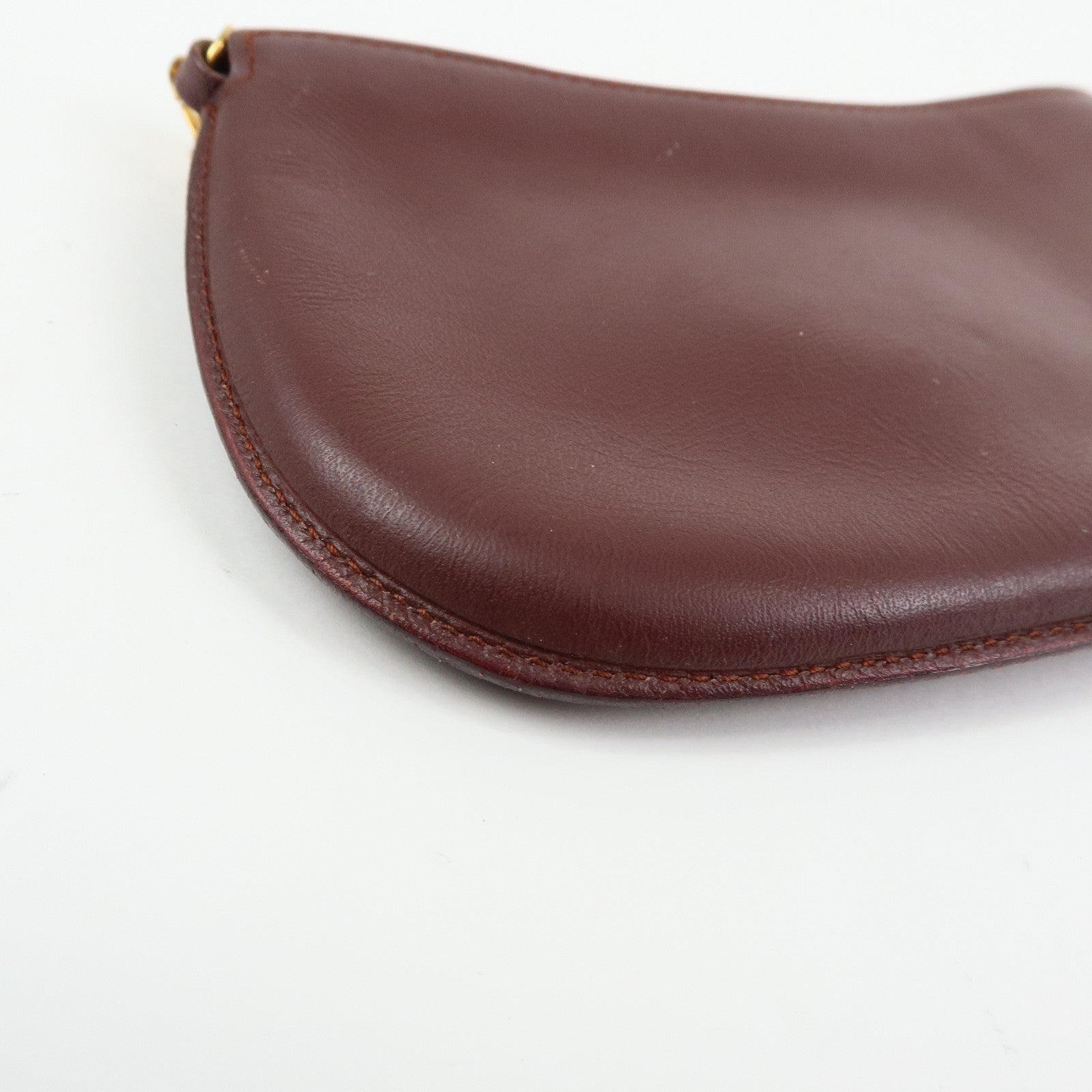 Cartier Must de Cartier Leather Chain Strap Pouch Bordeaux