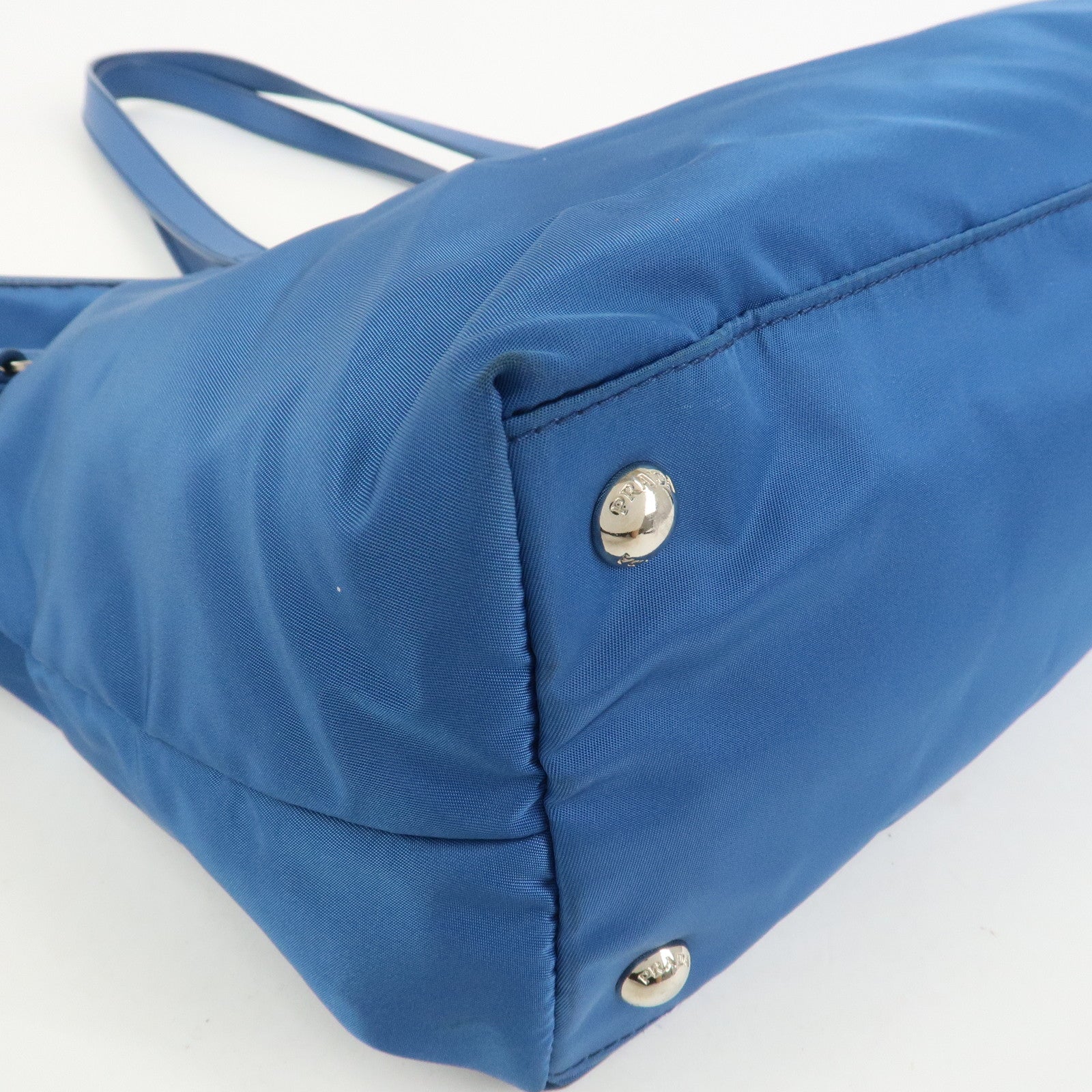 PRADA Triangle Logo Nylon Saffiano Leather 2Way Hand Shoulder Bag