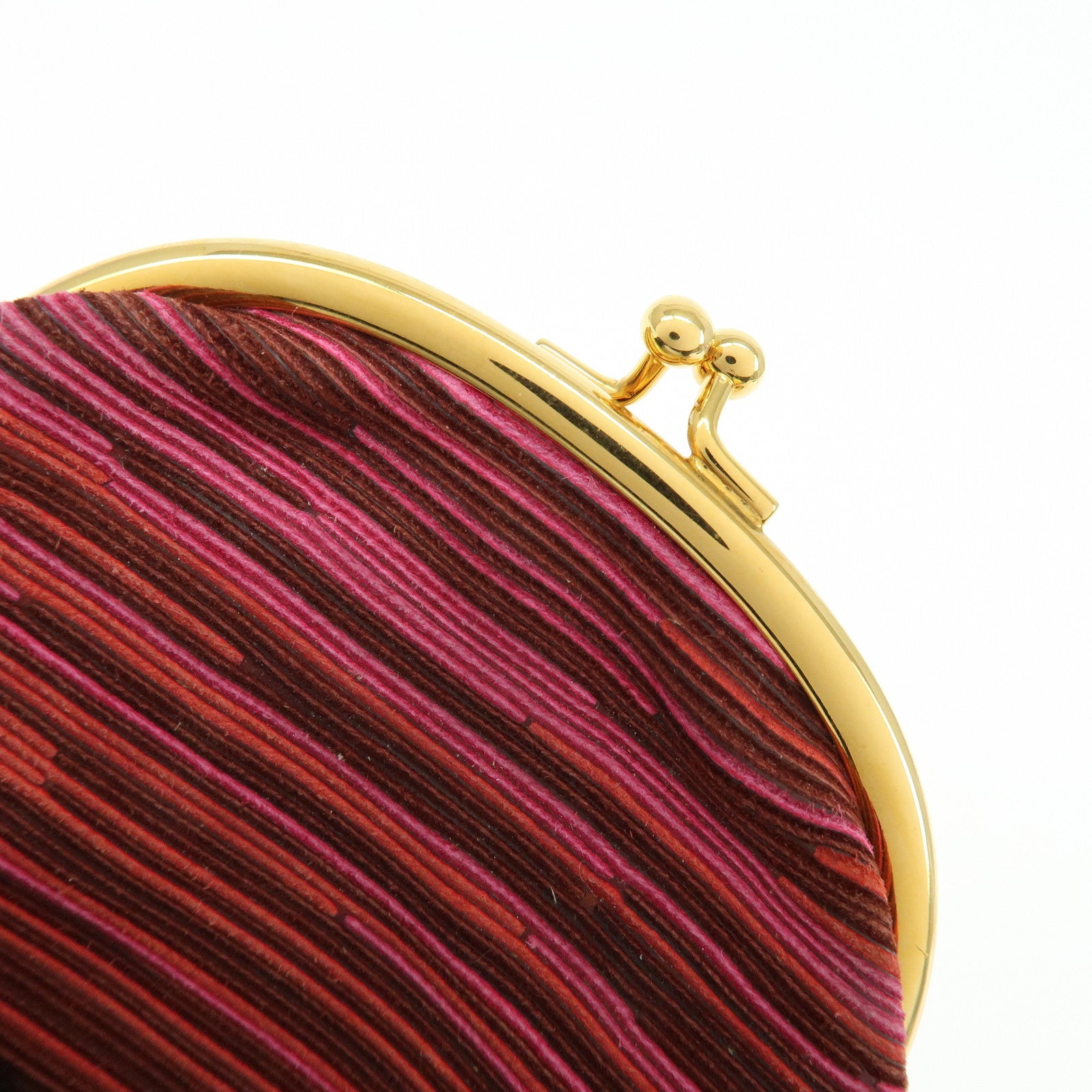 HERMES Vibrato Emile Kiss Lock Coin Case Coin Purse Purple