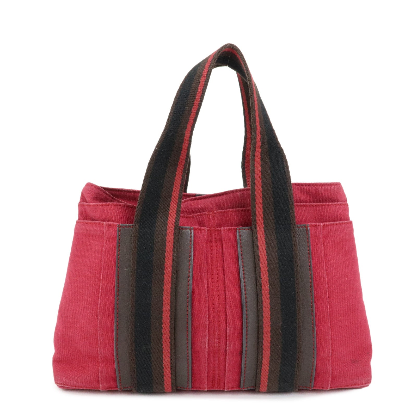 HERMES Troca Horizontal PM Canvas Tote Bag Hand Bag Pink