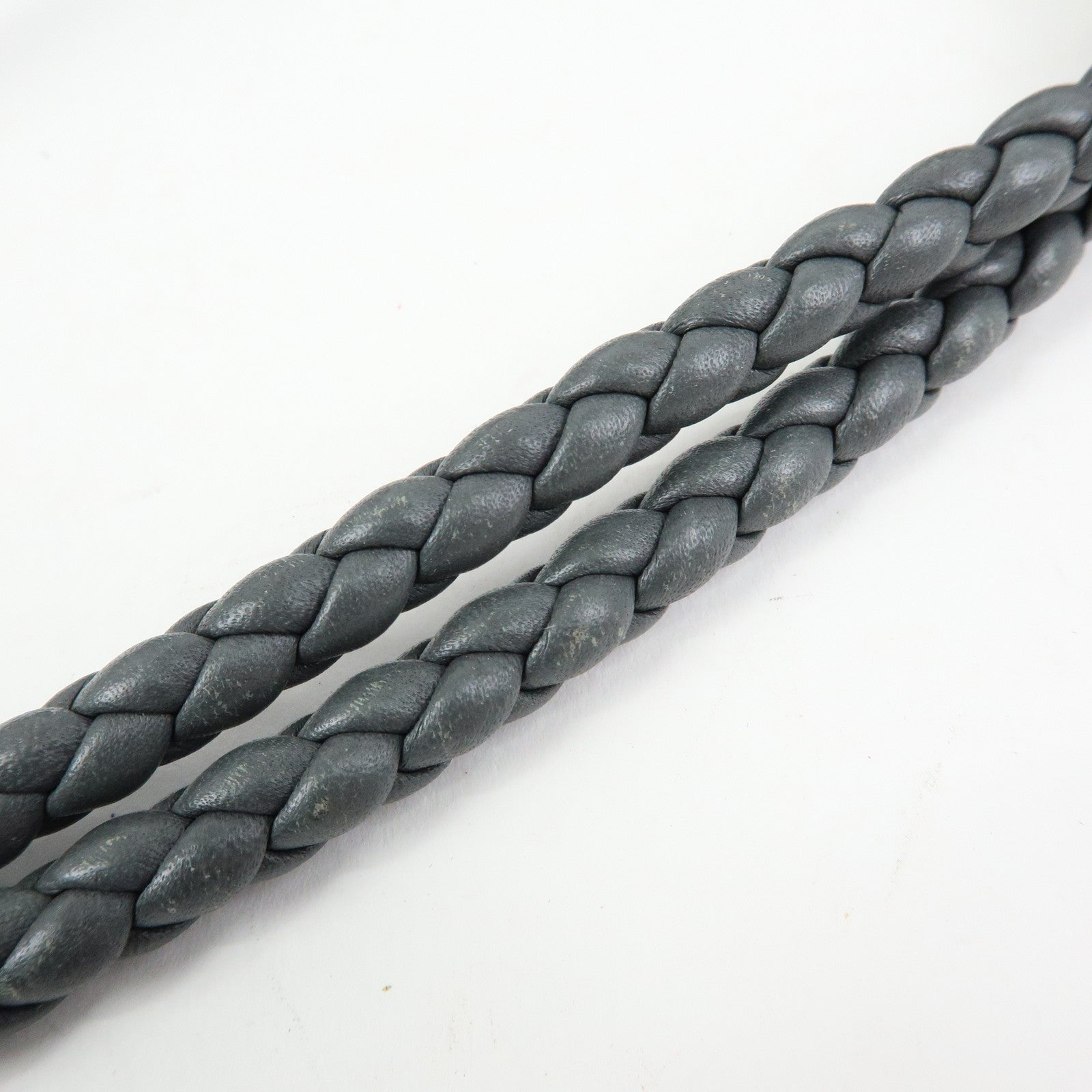 GUCCI Logo Leather Tote Bag Shoulder Bag Gray 380118