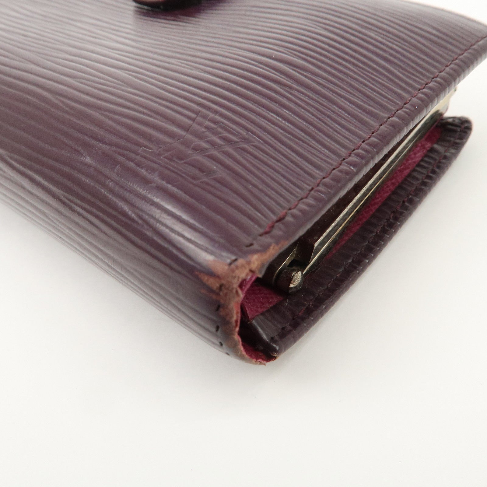 Louis Vuitton Epi Set of 2 Long Wallet Noir Cassis M63242 M6364K Used