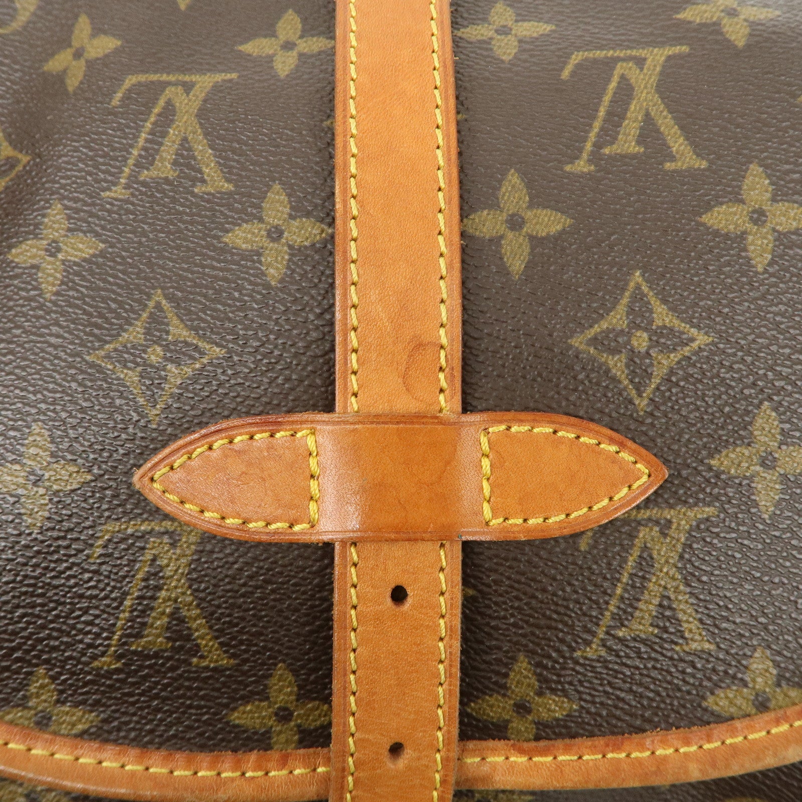 Louis Vuitton Monogram Saumur 30 Shoulder Bag Brown M42256 Used