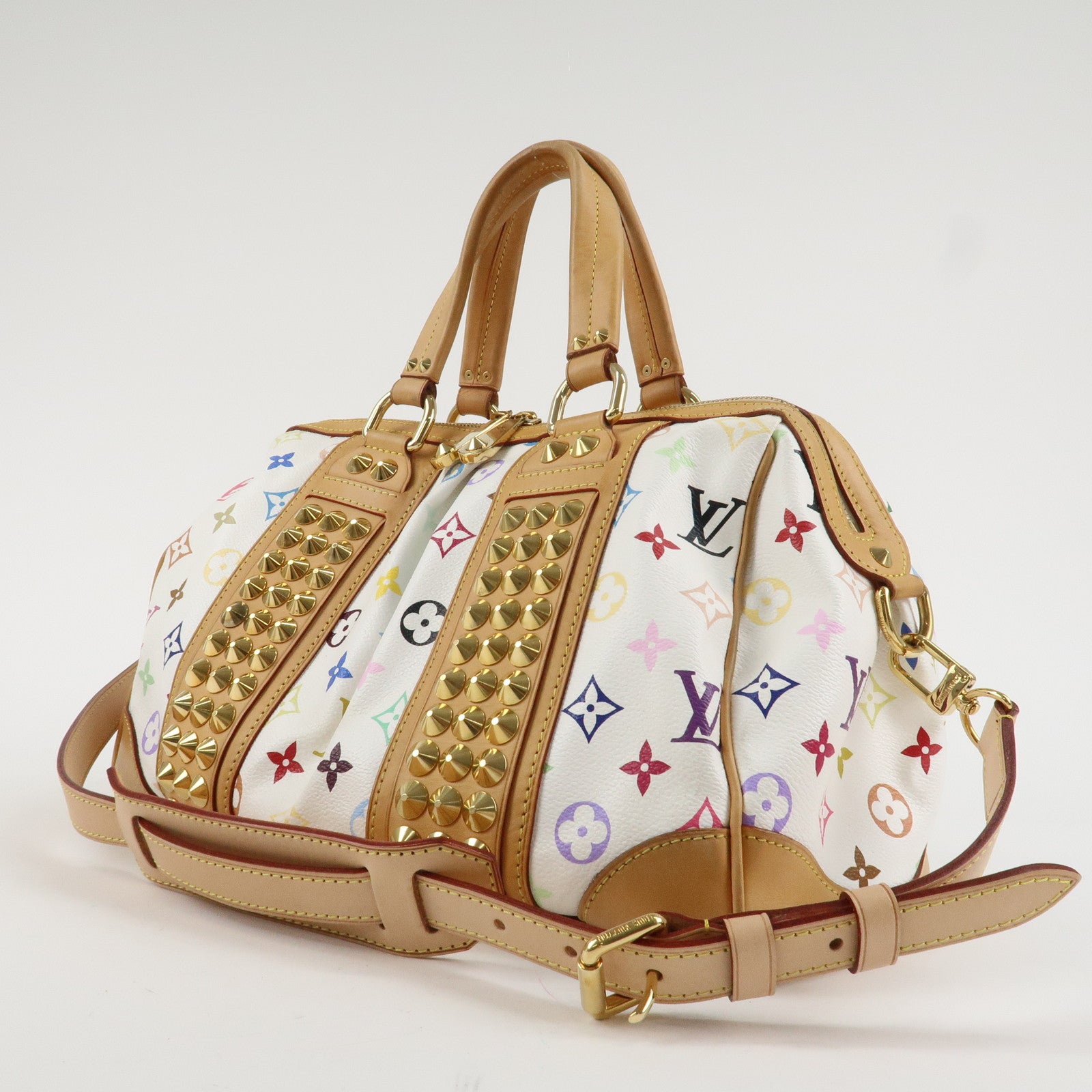 Louis Vuitton Monogram Multicolor Courtney MM 2Way Bag Blanc M45641 Used